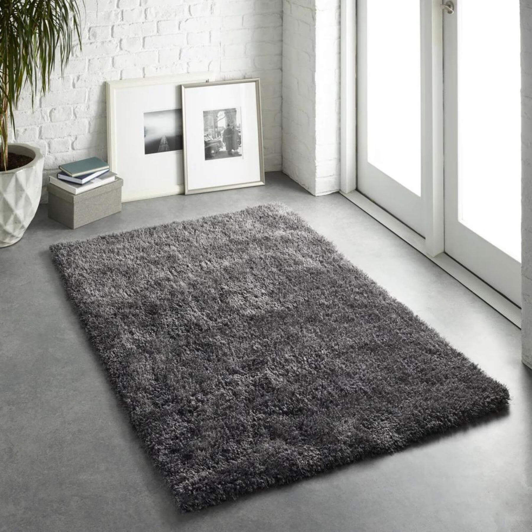 Chicago Grey Shaggy Rug