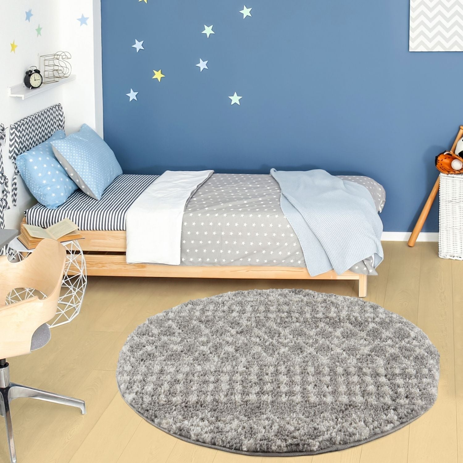 Moroccan Grey Shaggy Rug | 1010