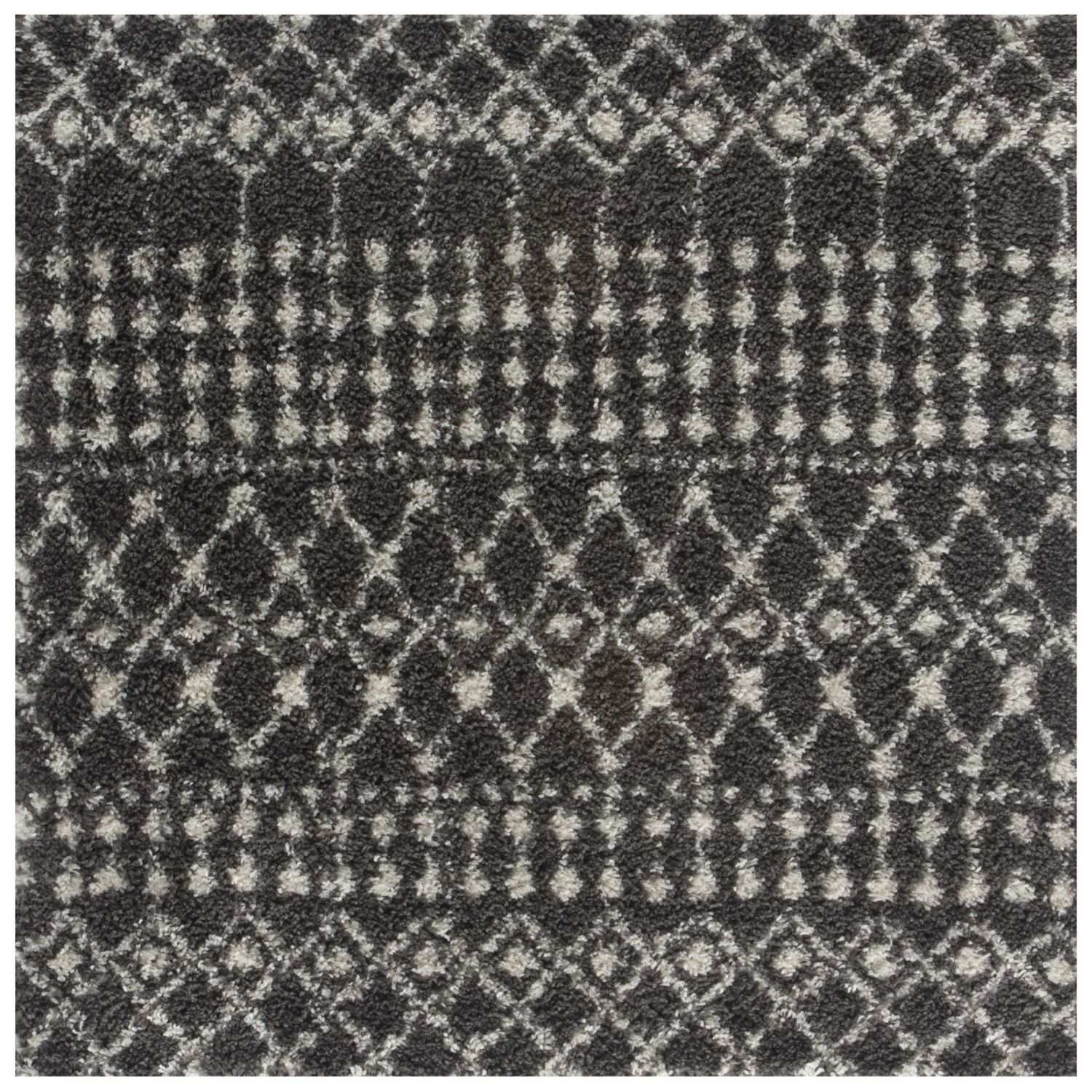 Moroccan Dark Grey  Shaggy Rug | 1040