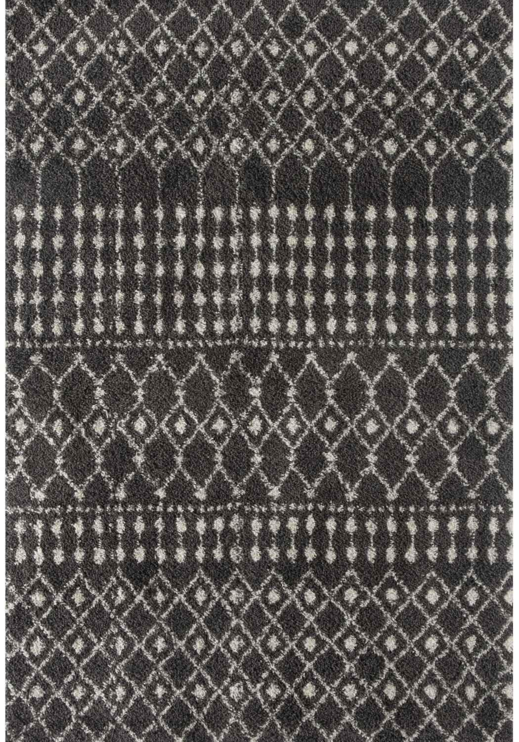 Moroccan Dark Grey  Shaggy Rug | 1040