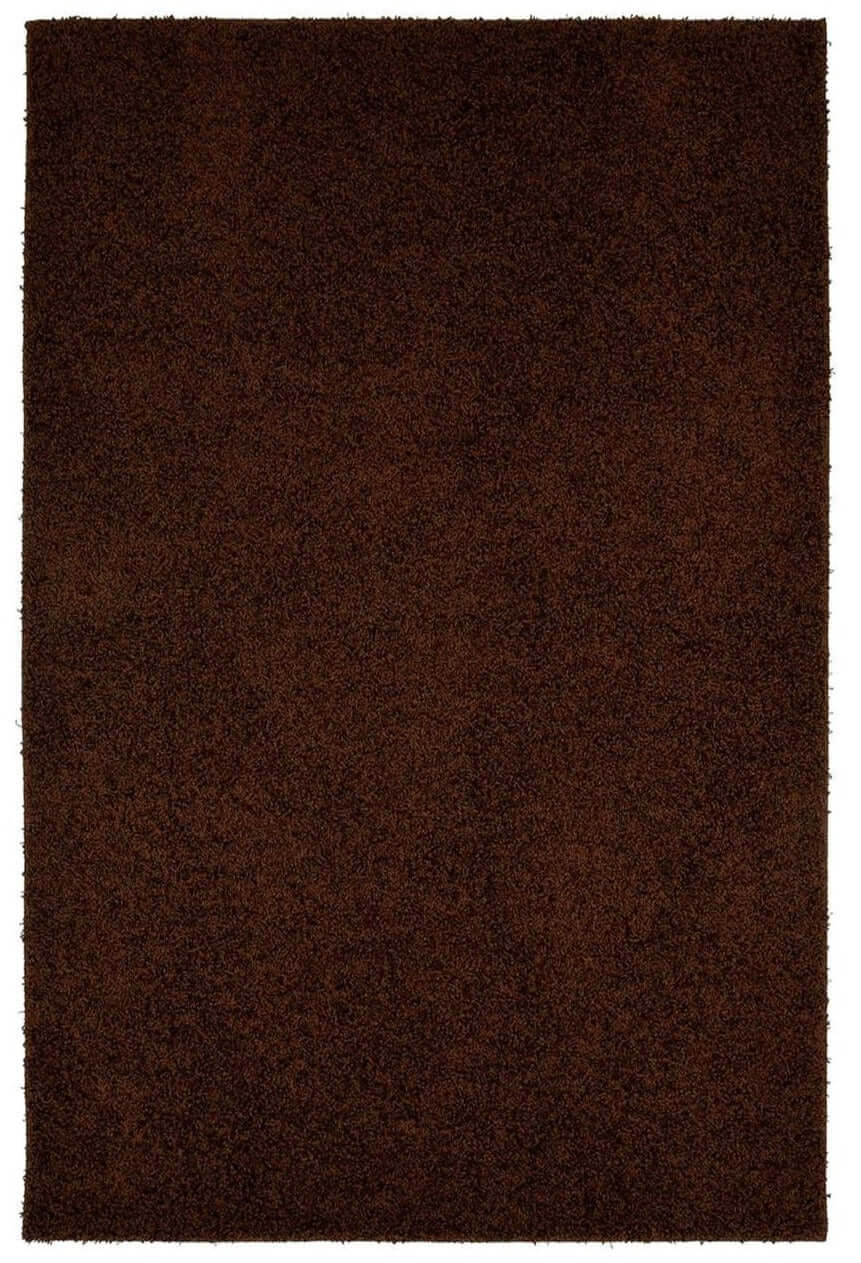 Fiji Chocolate Brown Washable Solid Shaggy Rug