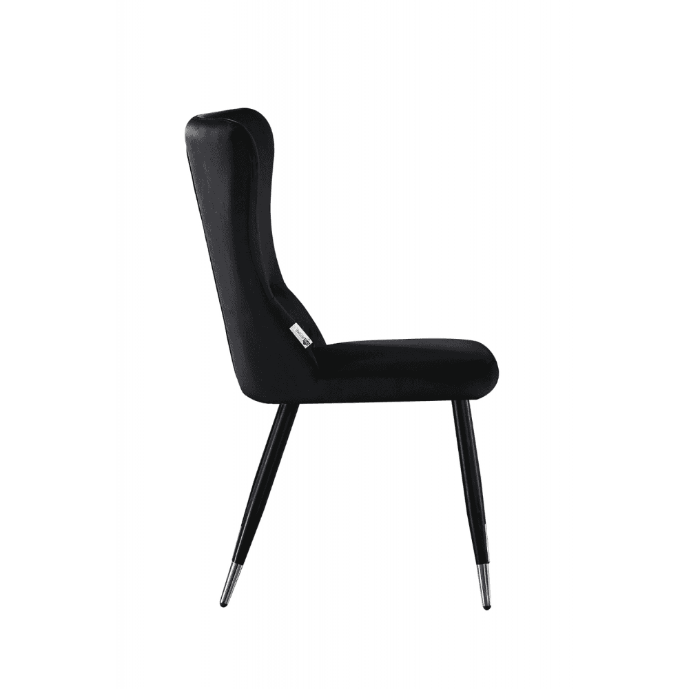 New York LUX Velvet Dining Chair with Metal Legs - Scandinavian Inspired