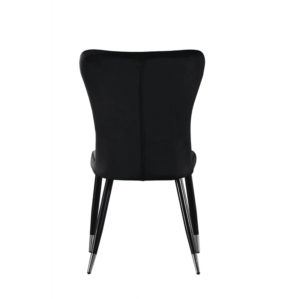 New York LUX Velvet Dining Chair with Metal Legs - Scandinavian Inspired