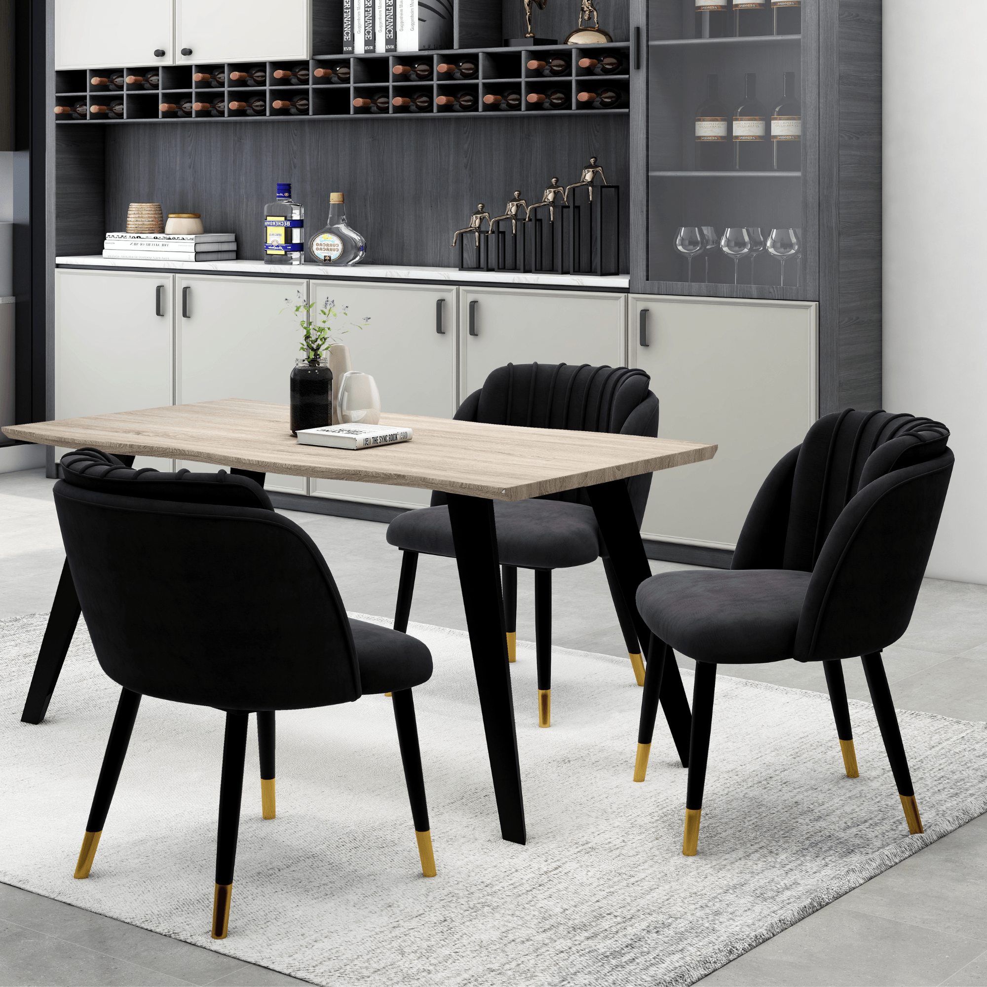 Milano velvet dining chair