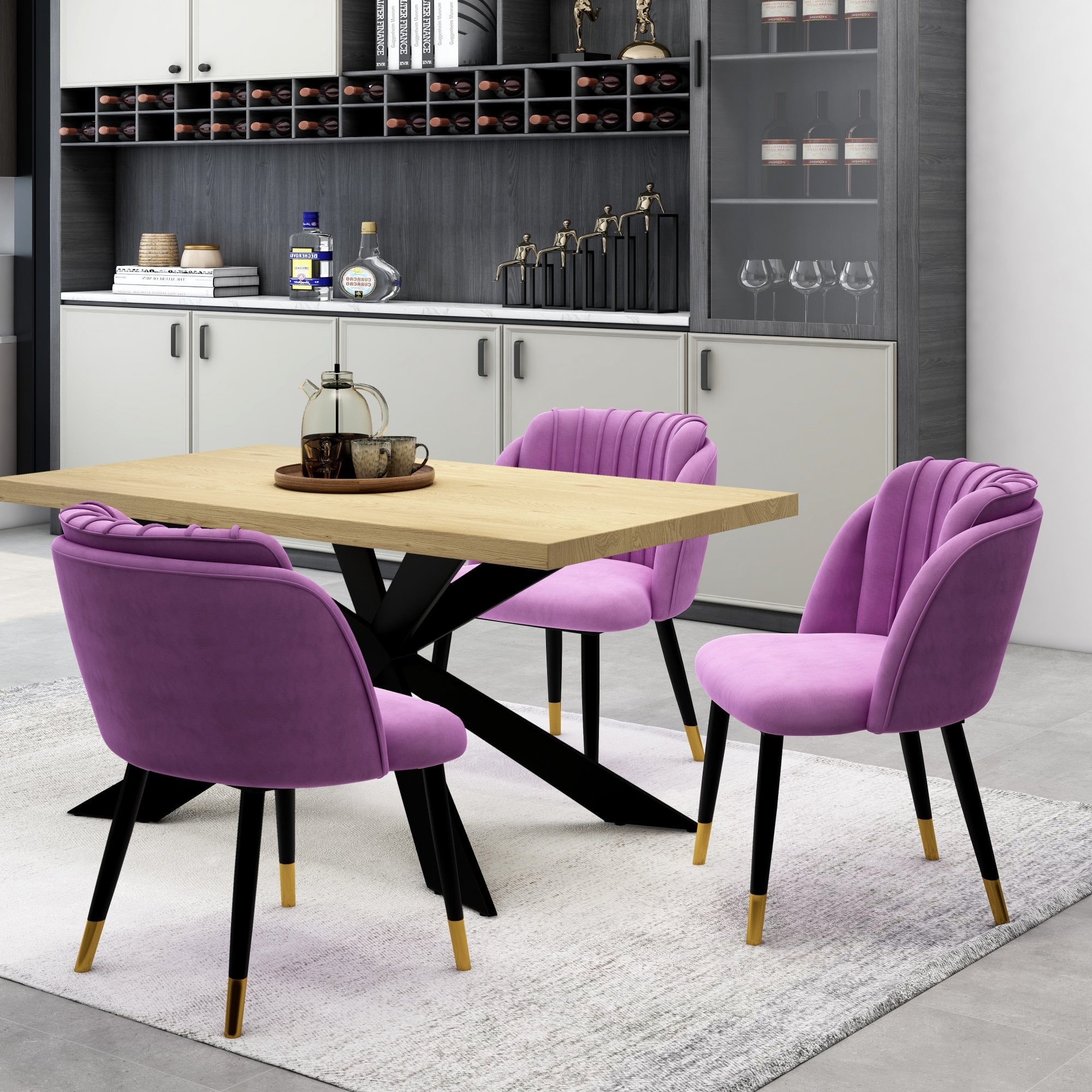 Milano velvet dining chair
