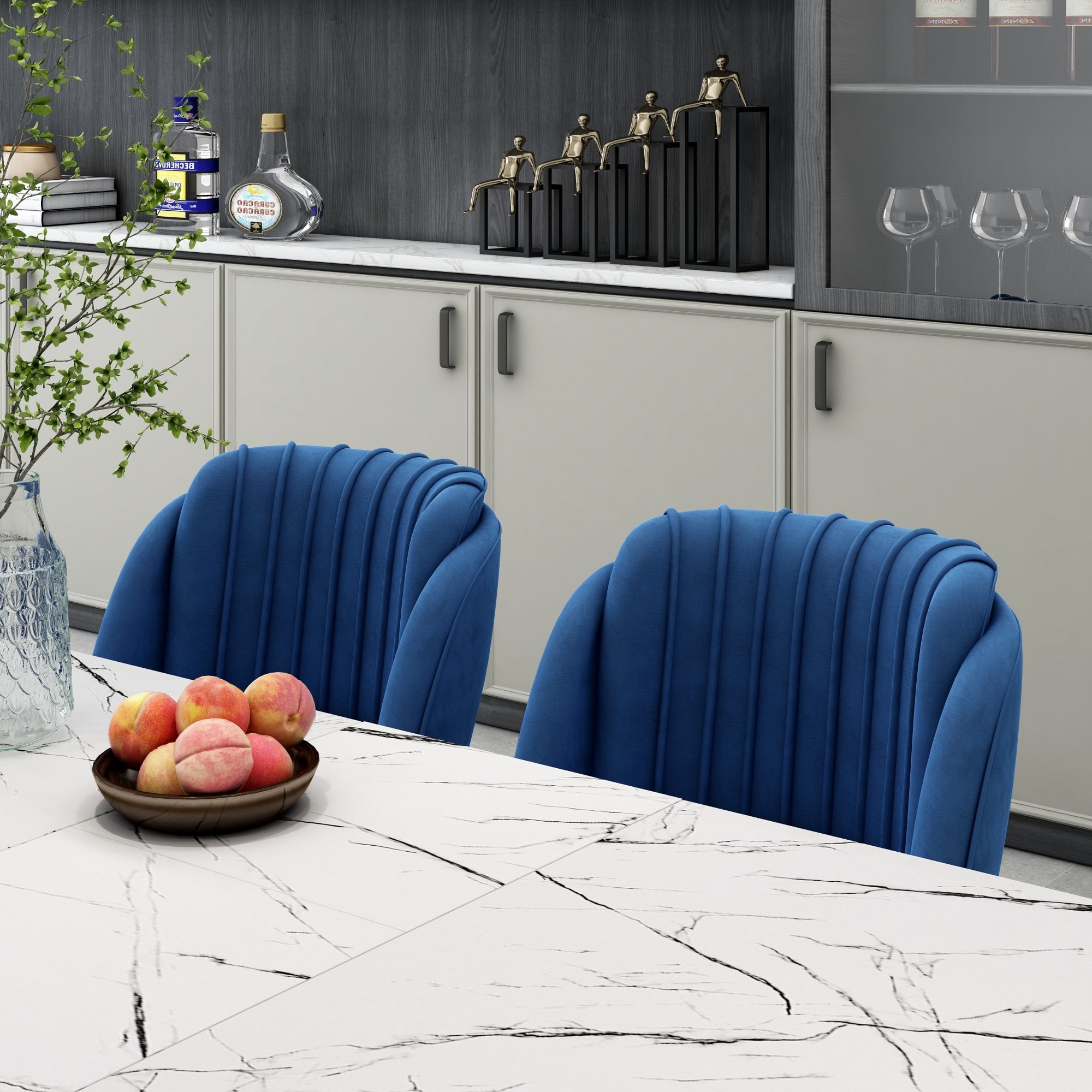 Milano velvet dining chair