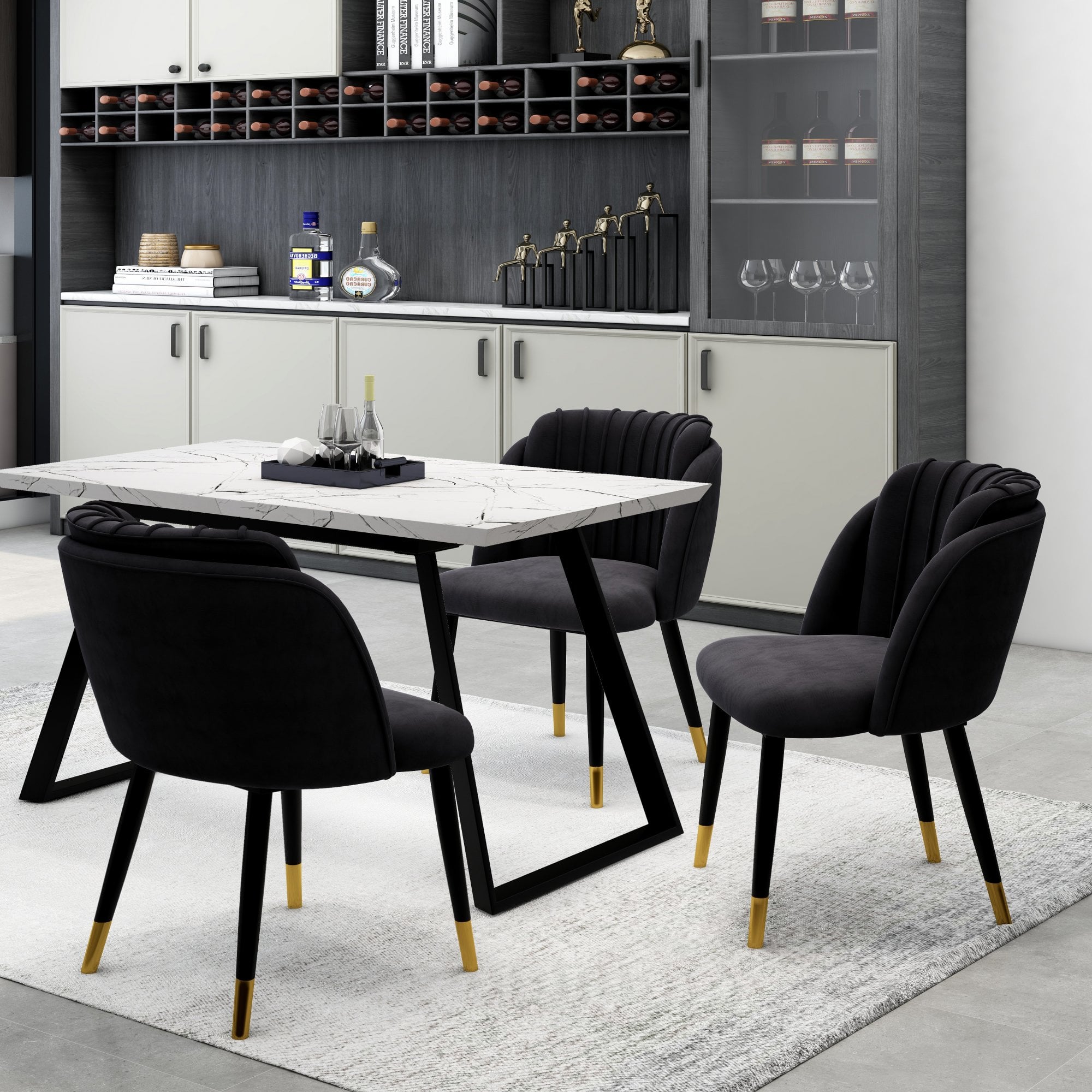 Milano velvet dining chair