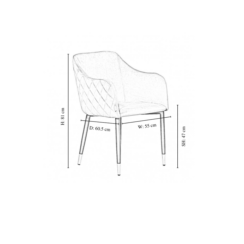 Verona LUX velvet dining chair