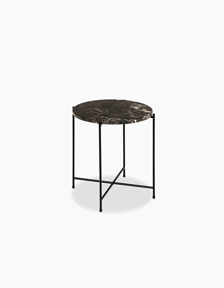 Omojuwa Round Side Table, Marble