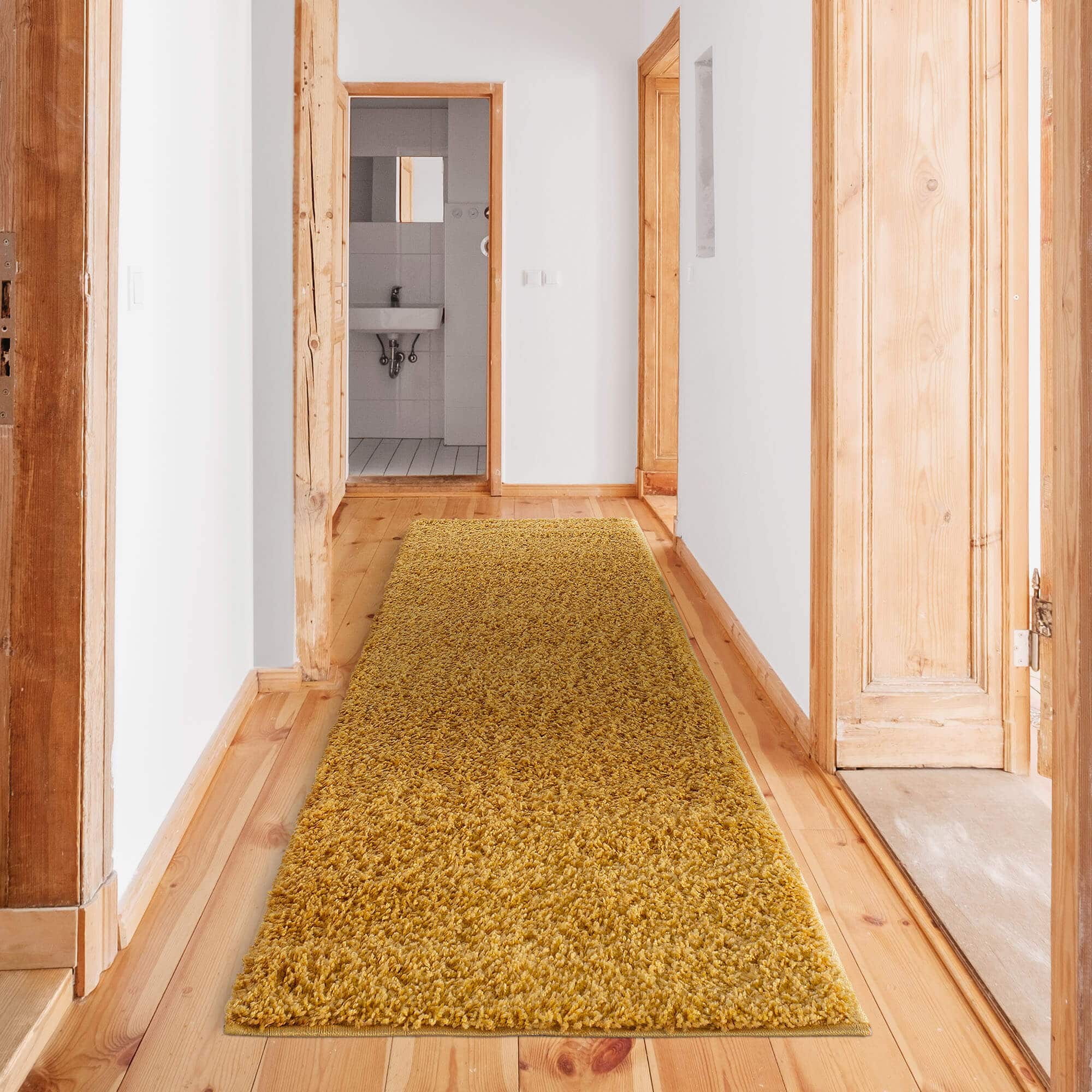 Shaggy Collection Shaggy Rugs in Gold | 380go