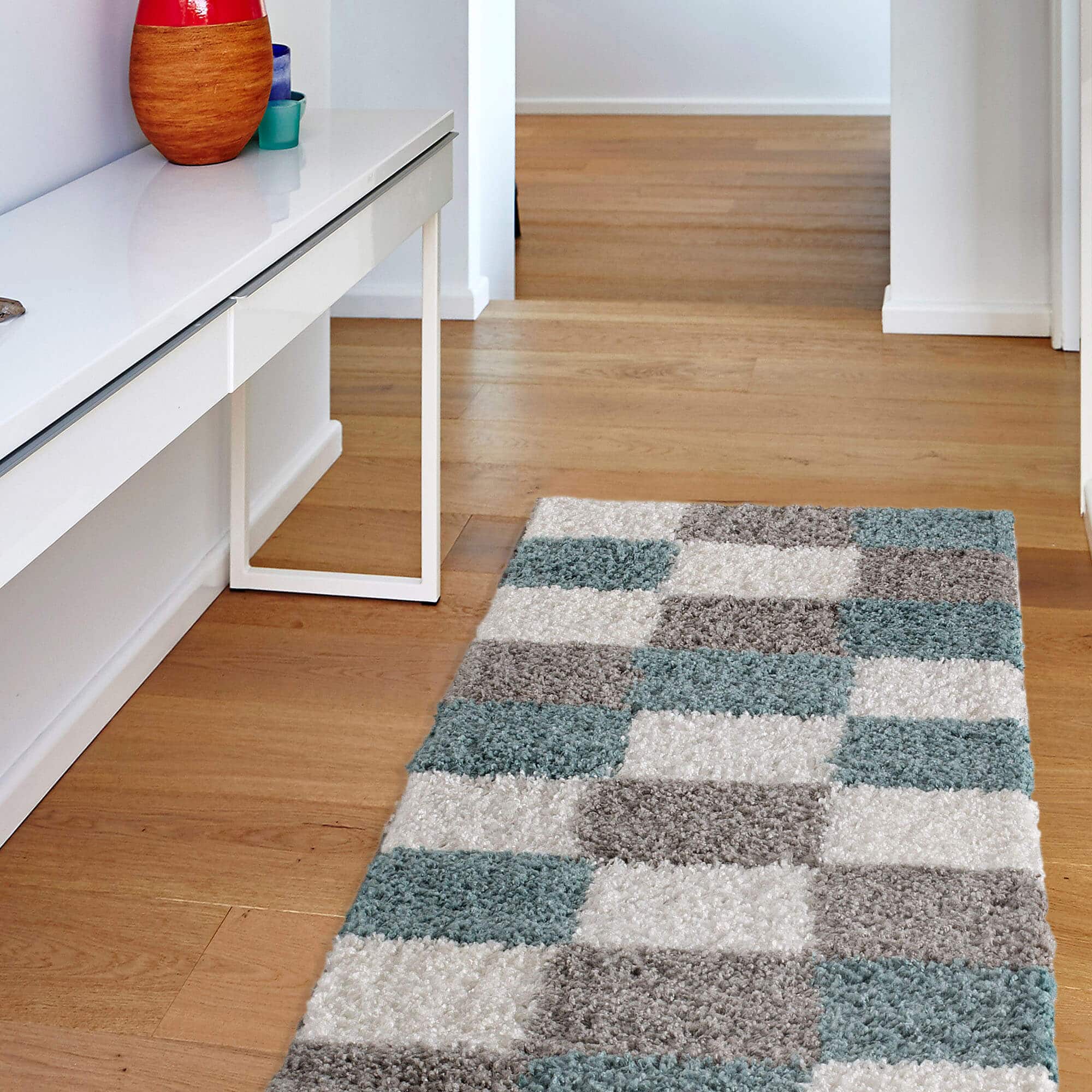 Shaggy Collection Turquoise Shaggy Rugs | 381T