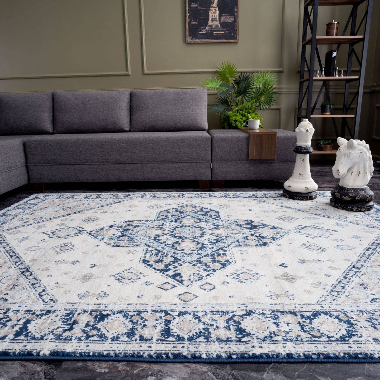 Montana Vintage Navy Rugs | 4010
