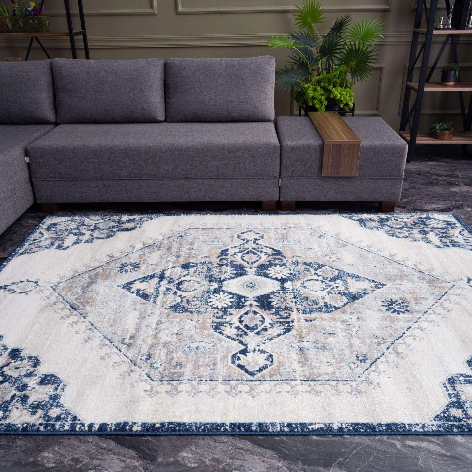 Montana Vintage Navy Rugs | 4020
