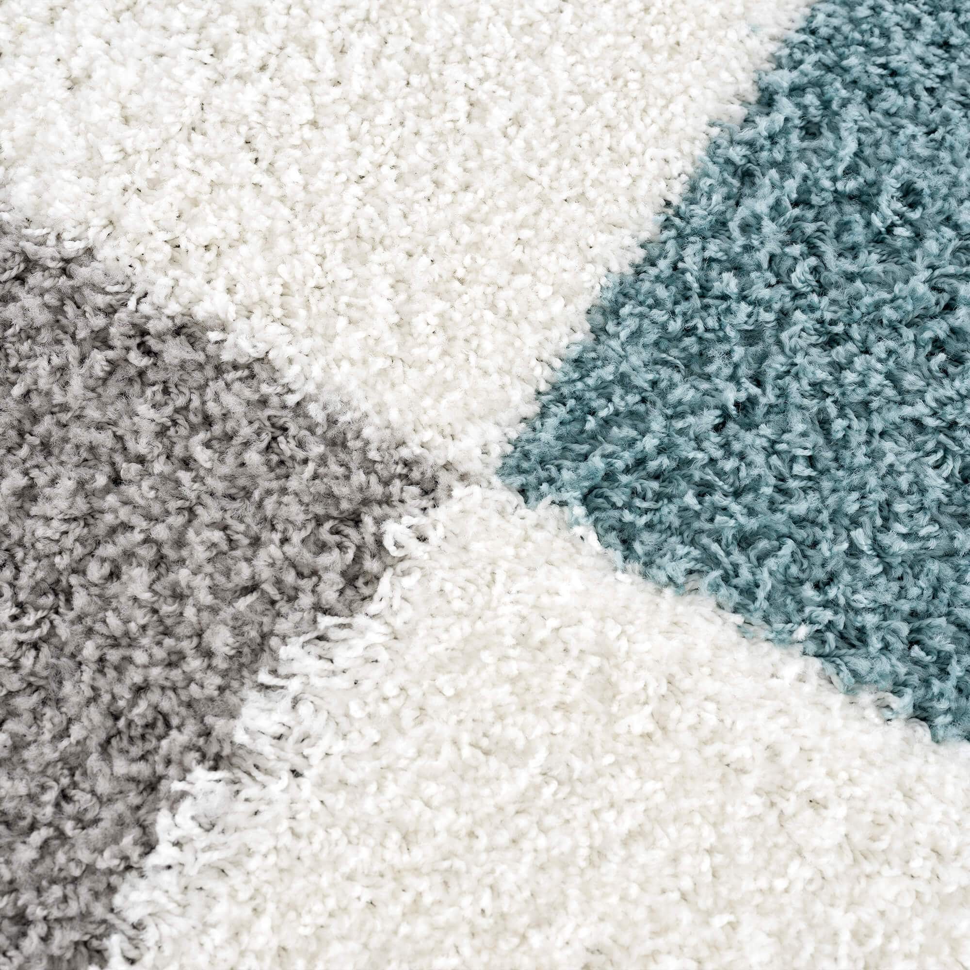 Shaggy Collection Turquoise Shaggy Rugs | 381T