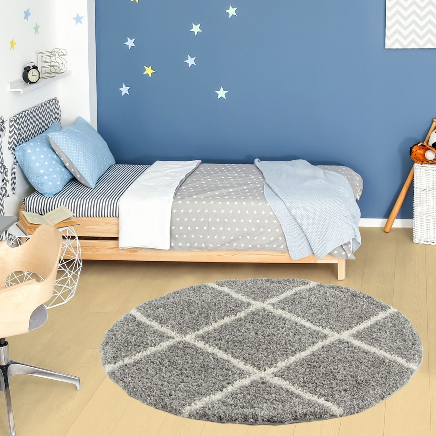 Moroccan Grey Shaggy Rug | 510