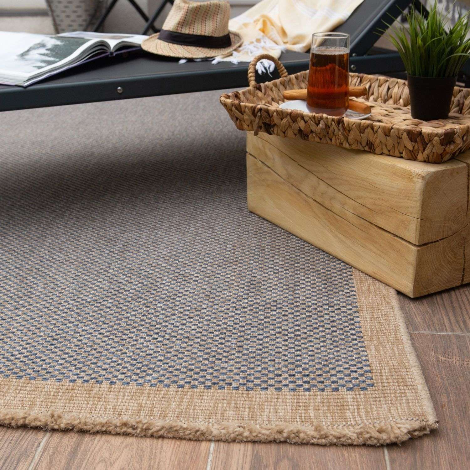 Nature Outdoor Rug Blue | 5200B