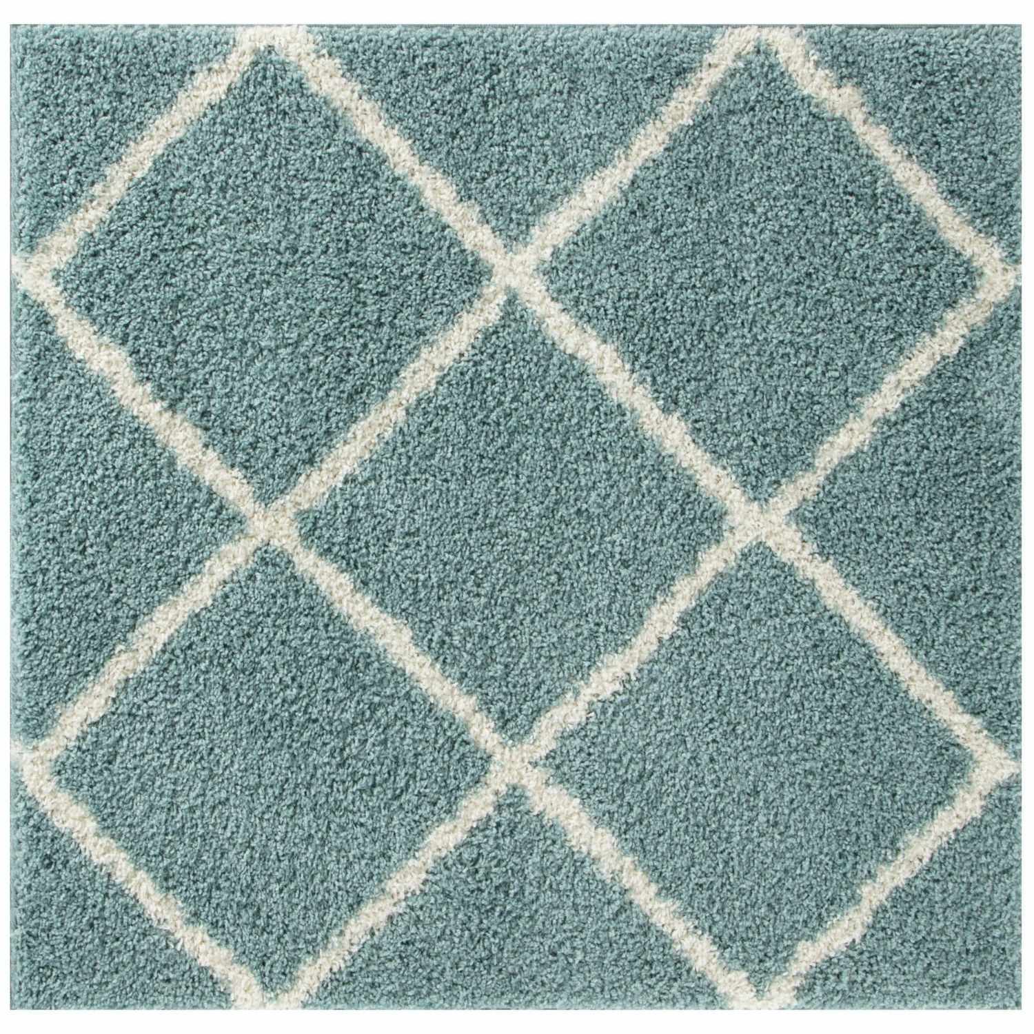 Moroccan Duck Egg Blue Shaggy Rug | 550