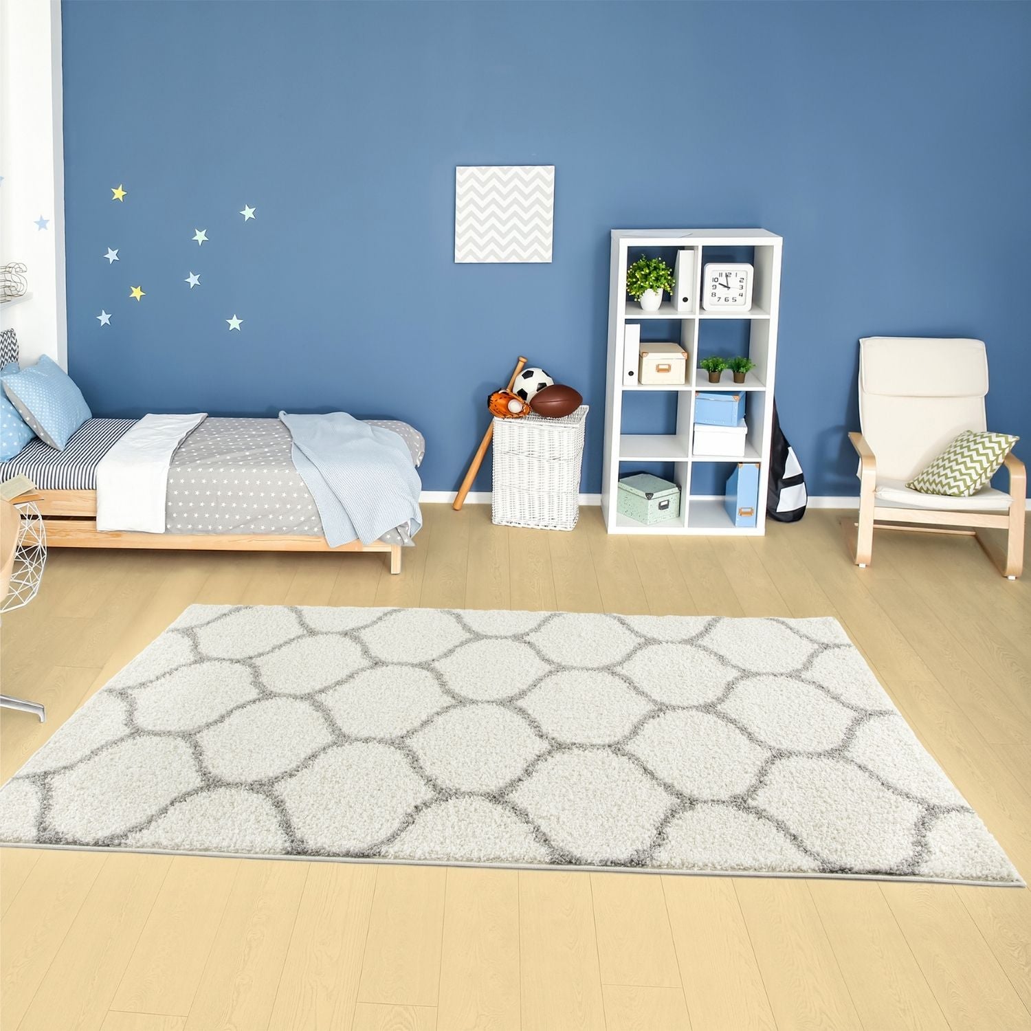 Moroccan Ivory Shaggy Rug | 600