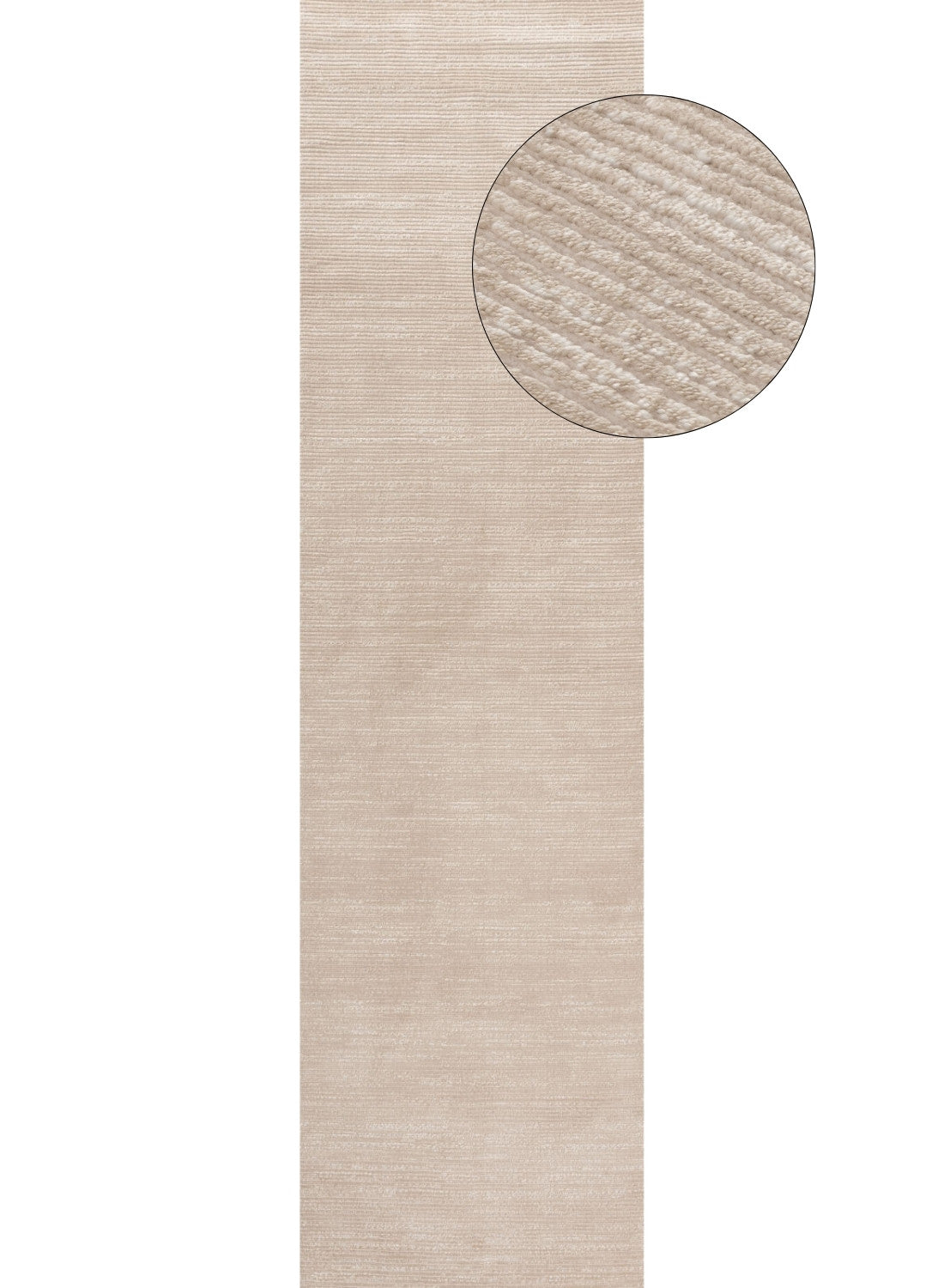 Carmel Beige-Cream Striped Rug | 6020