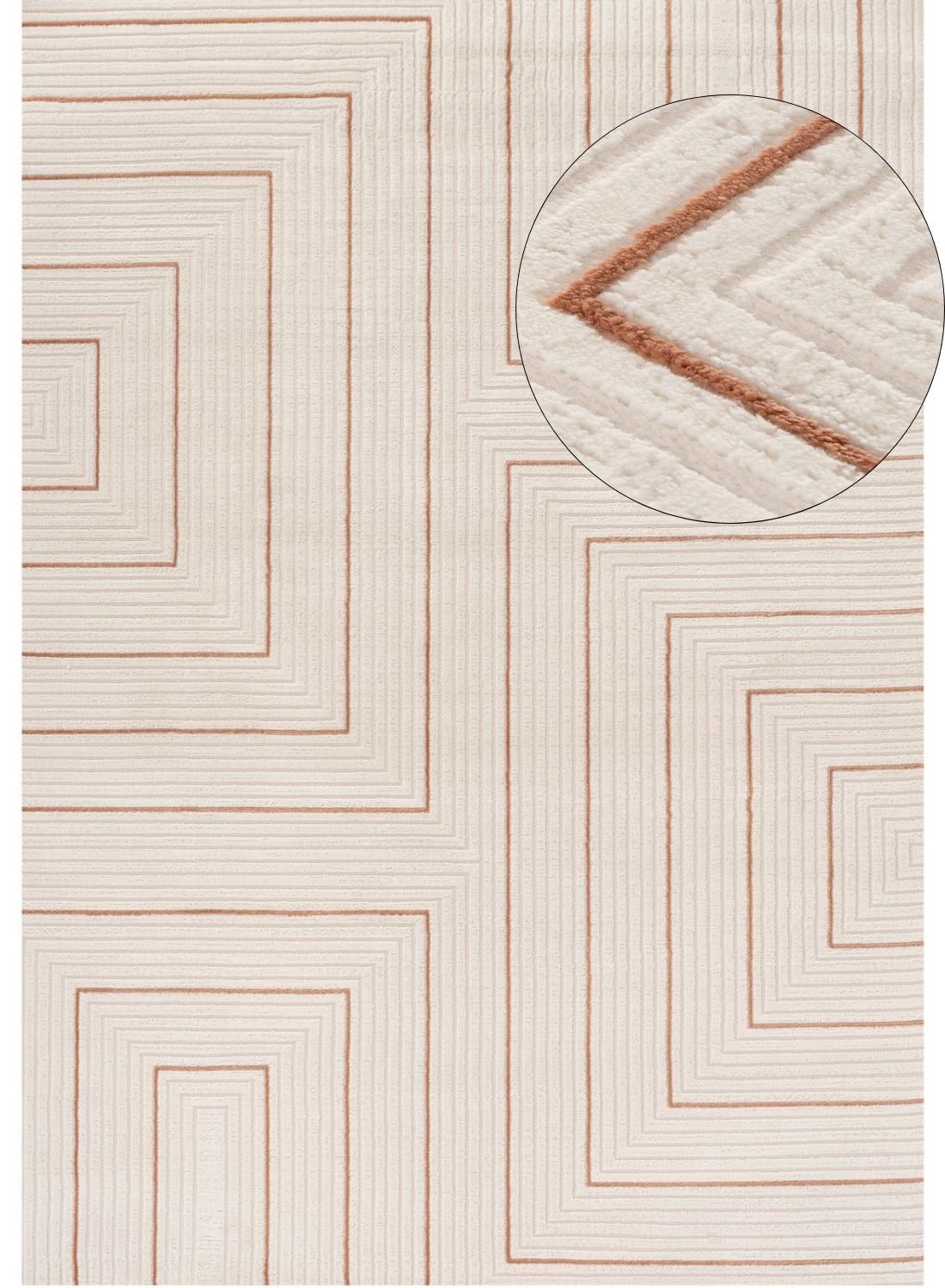 Carmel Cream-Terra Geometric Rug | 6040