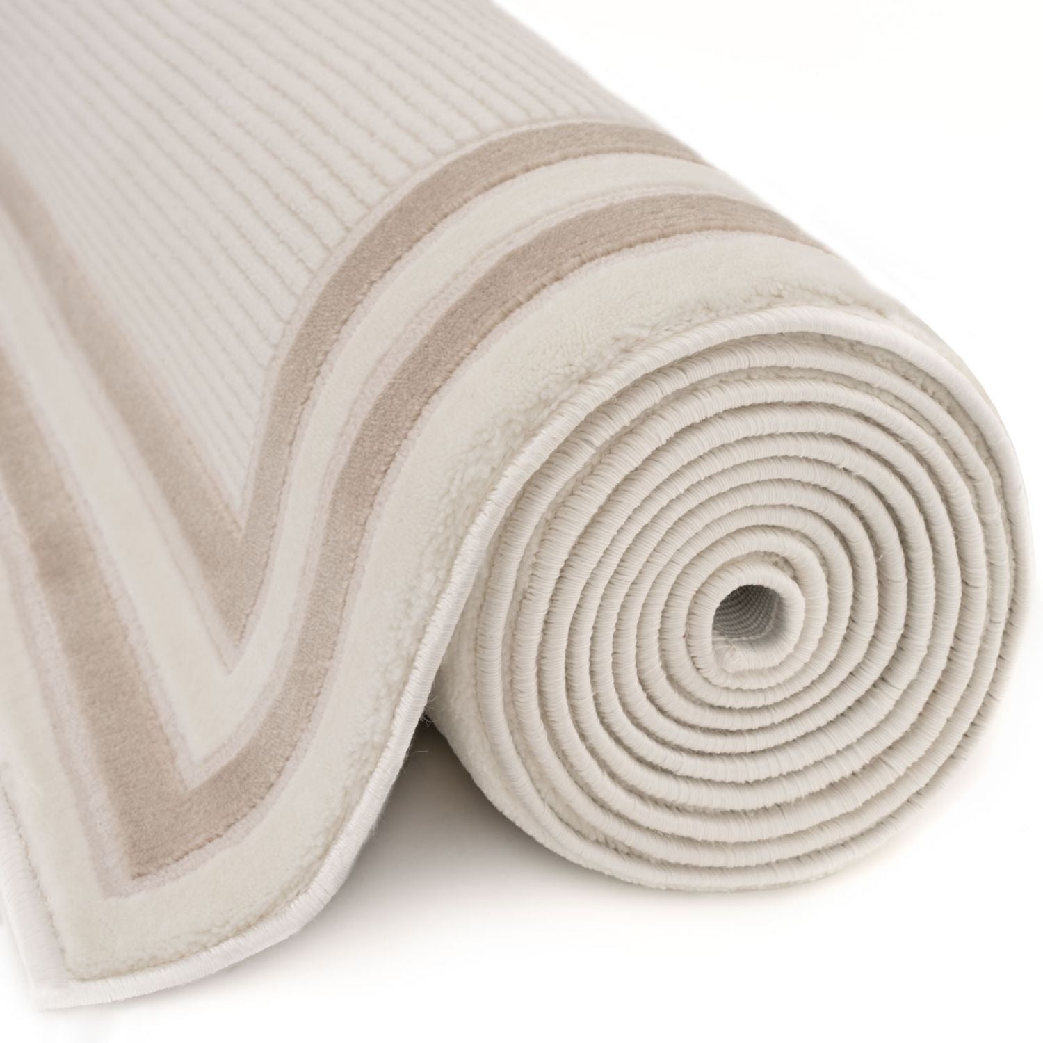 Carmel Cream-Beige Bordered Rug | 6060