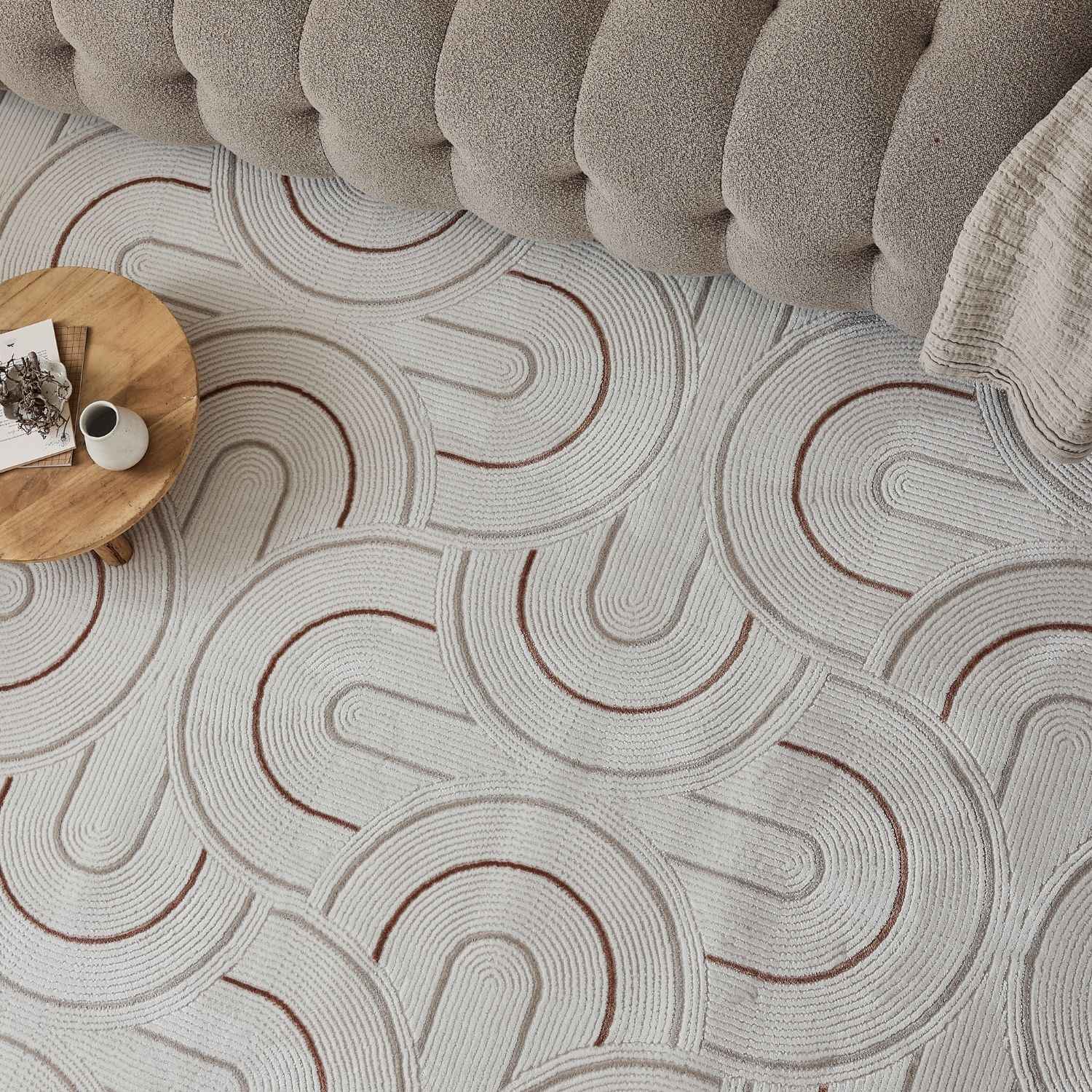 Carmel Cream-Terra Geometric Rug | 6070