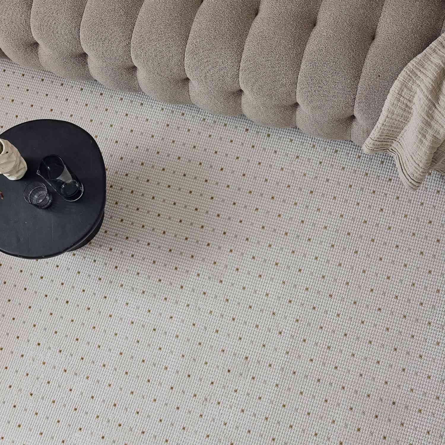 Carmel Cream-Gold Dots Rug | 6080