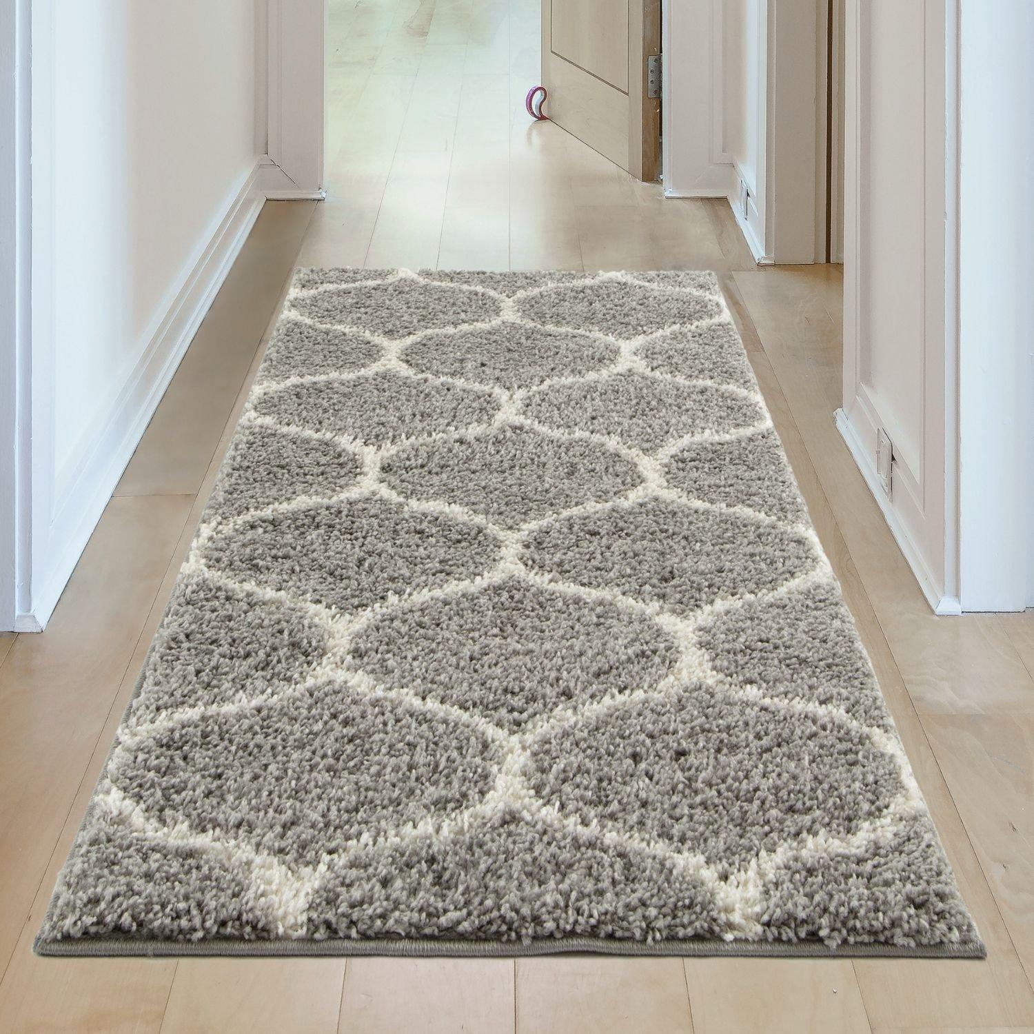 Moroccan Grey Shaggy Rug | 610