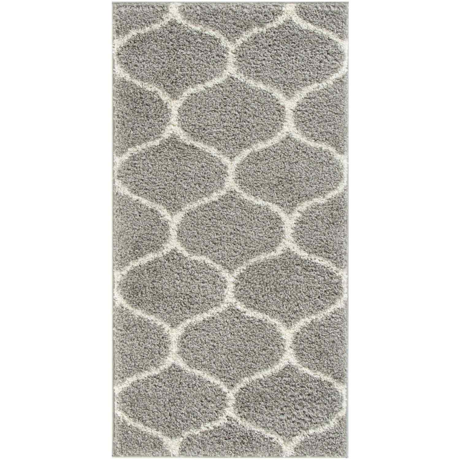 Moroccan Grey Shaggy Rug | 610