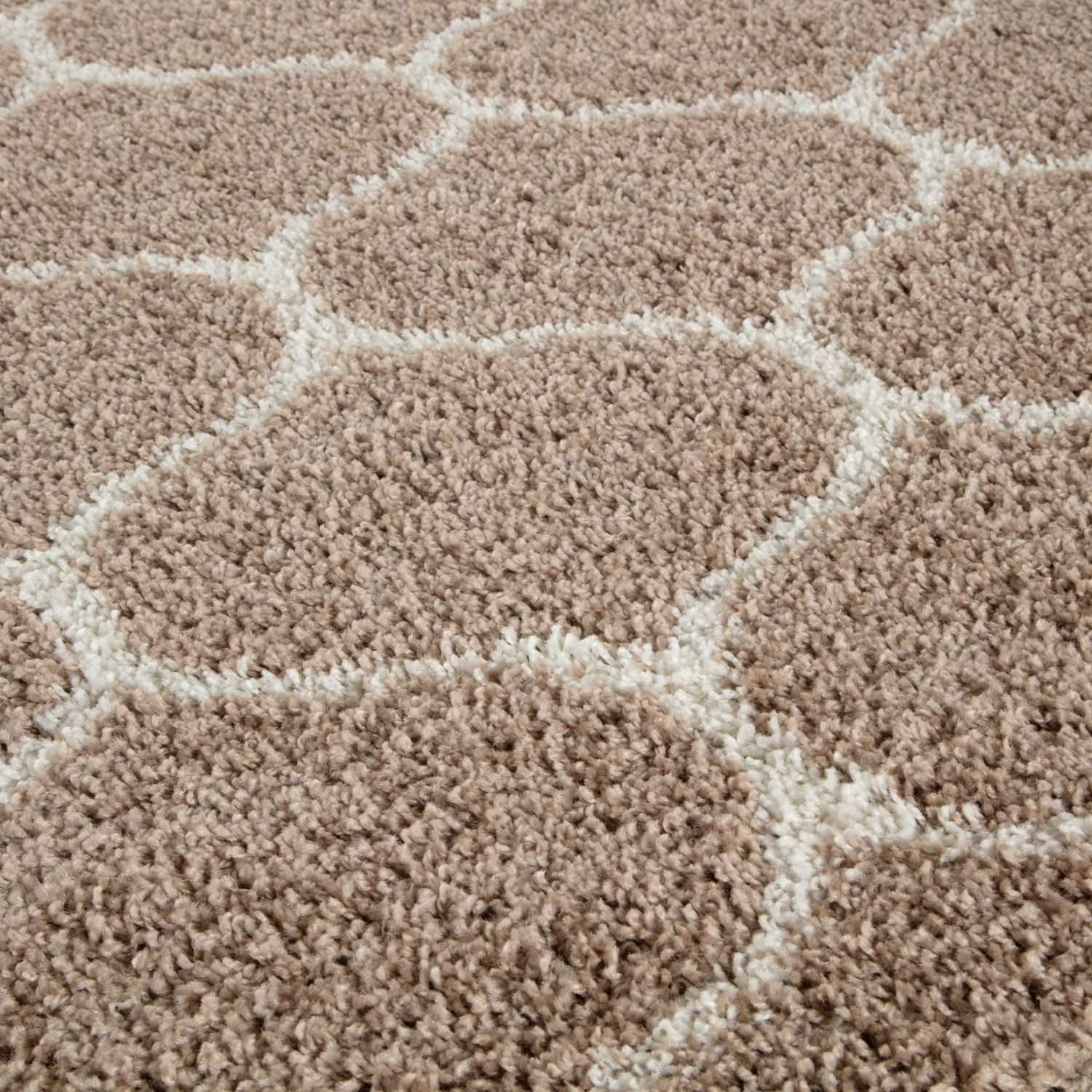 Moroccan Beige Shaggy Rug | 620