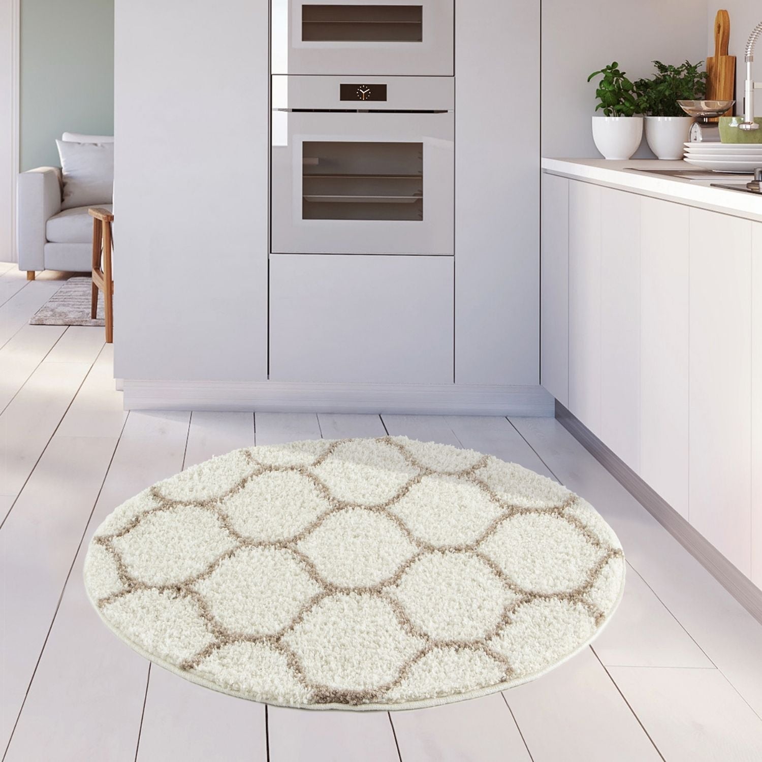 Moroccan Ivory Shaggy Rug | 630