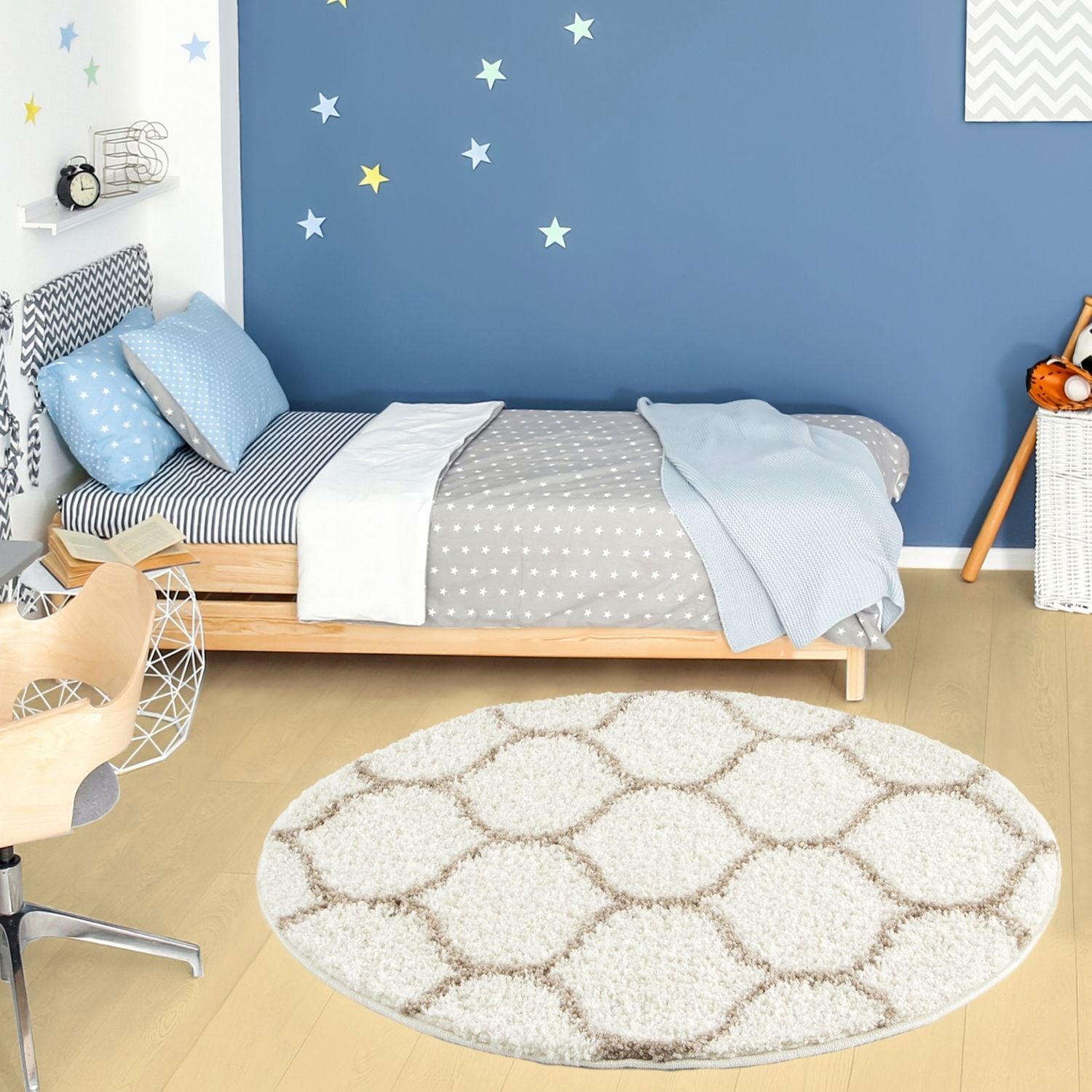 Moroccan Ivory Shaggy Rug | 630