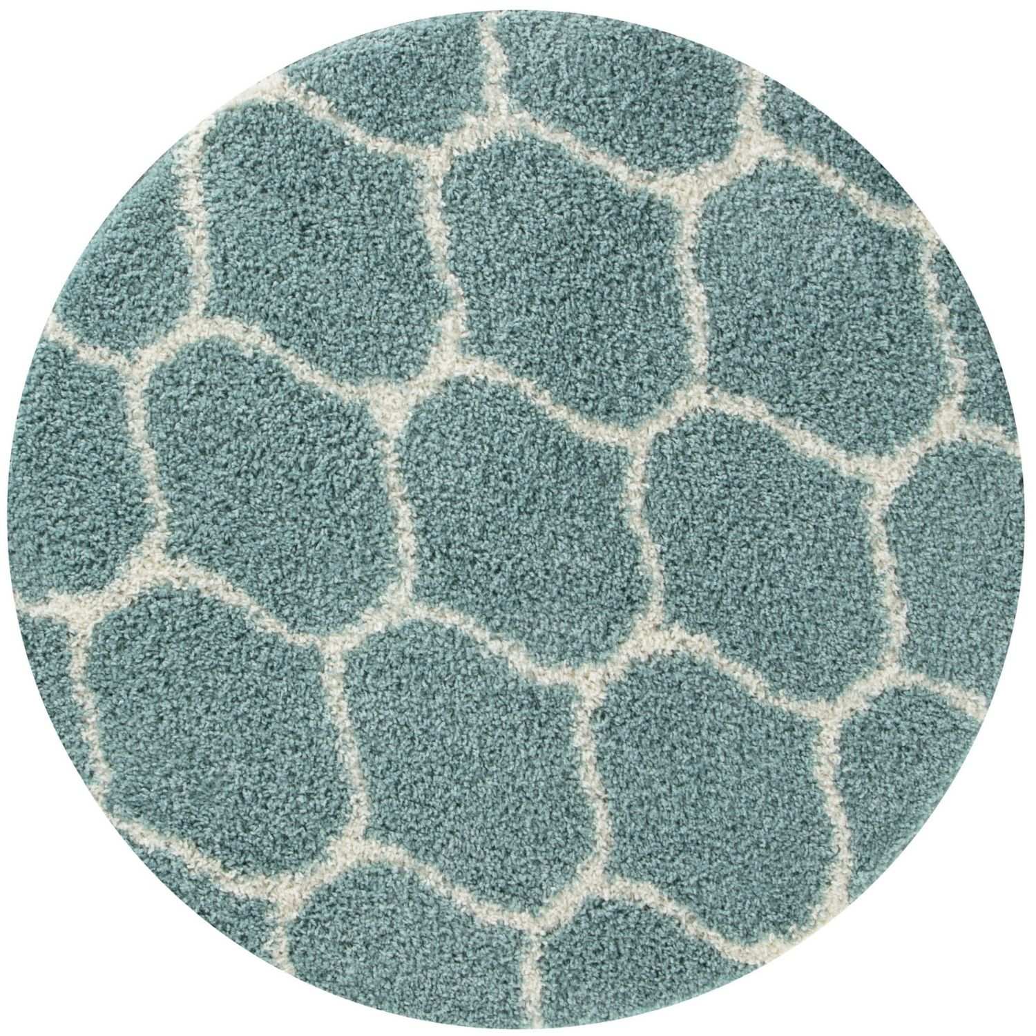 Moroccan Duck Egg Blue Shaggy Rug | 650
