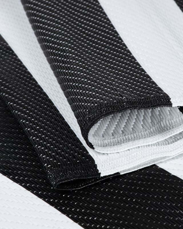 Rainbow Outdoor Rug Black & White | 1030