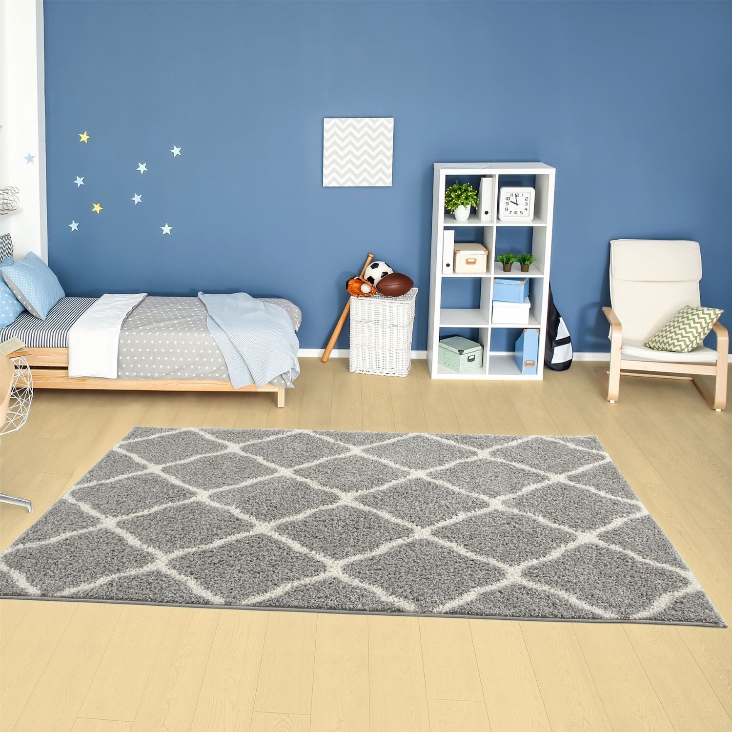 Moroccan Grey Shaggy Rug | 710