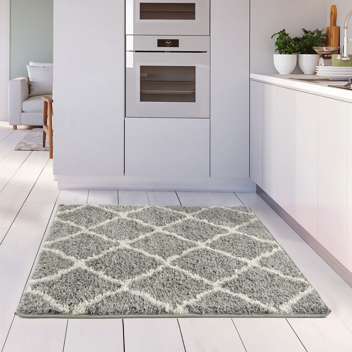 Moroccan Grey Shaggy Rug | 710