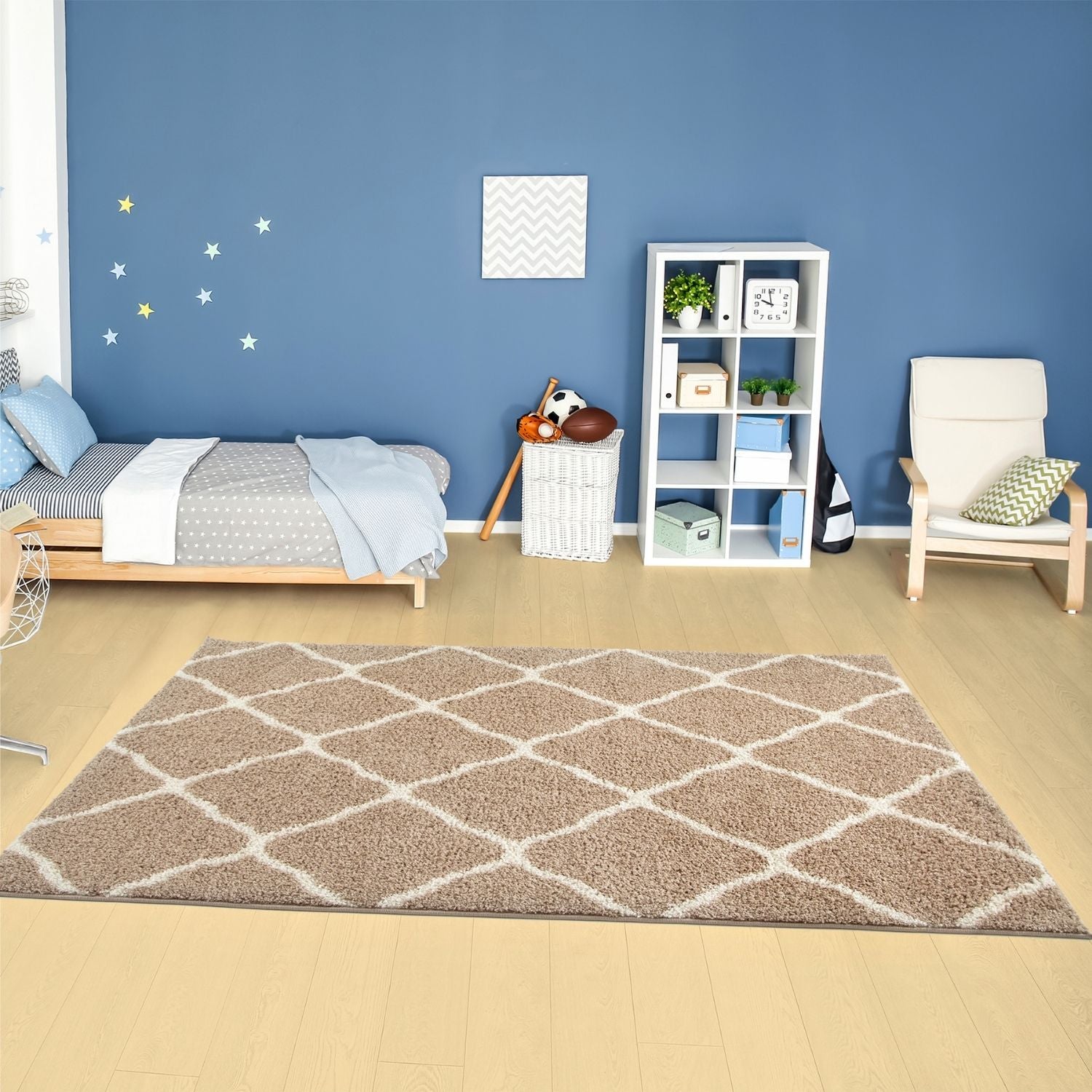 Moroccan Beige Shaggy Rug | 720