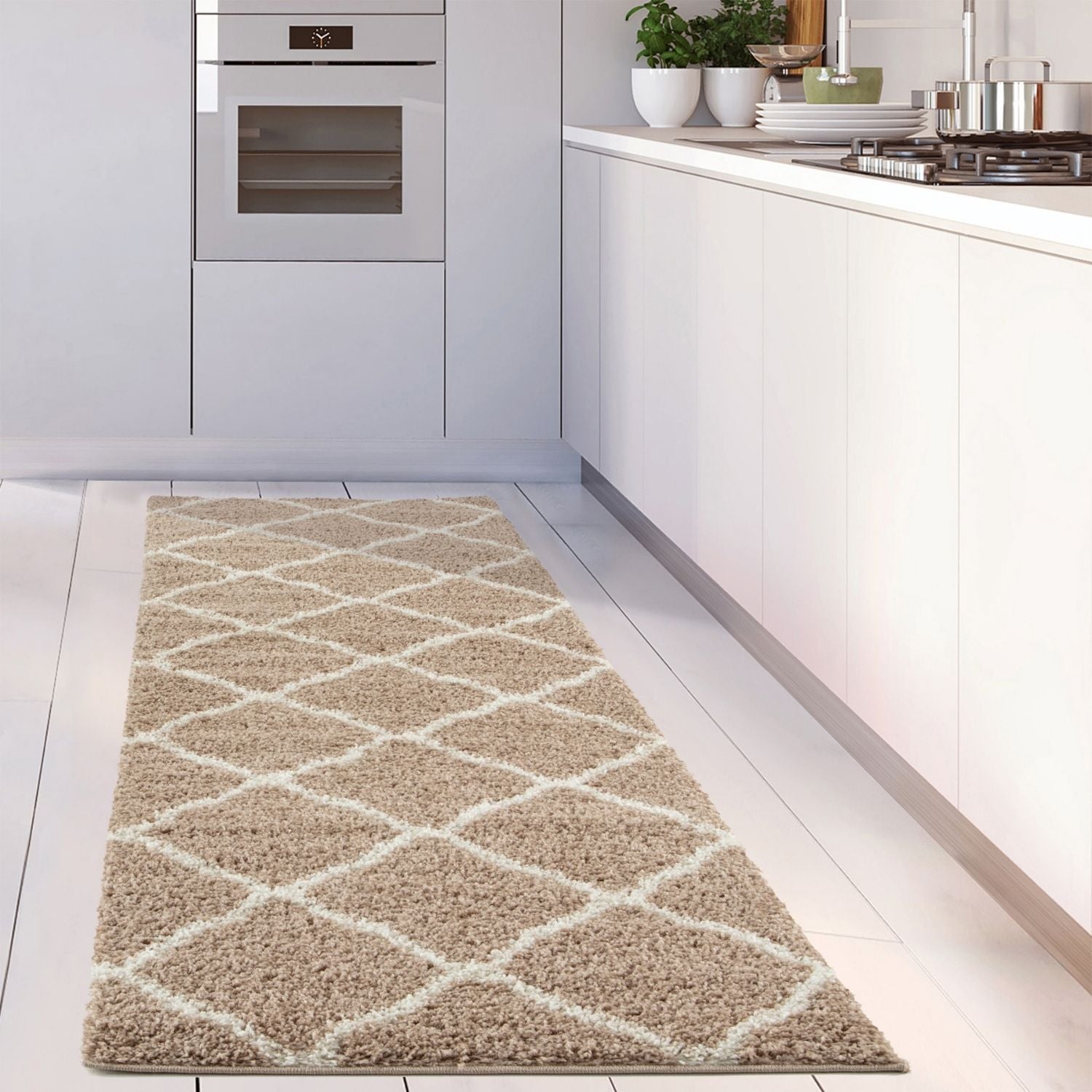 Moroccan Beige Shaggy Rug | 720