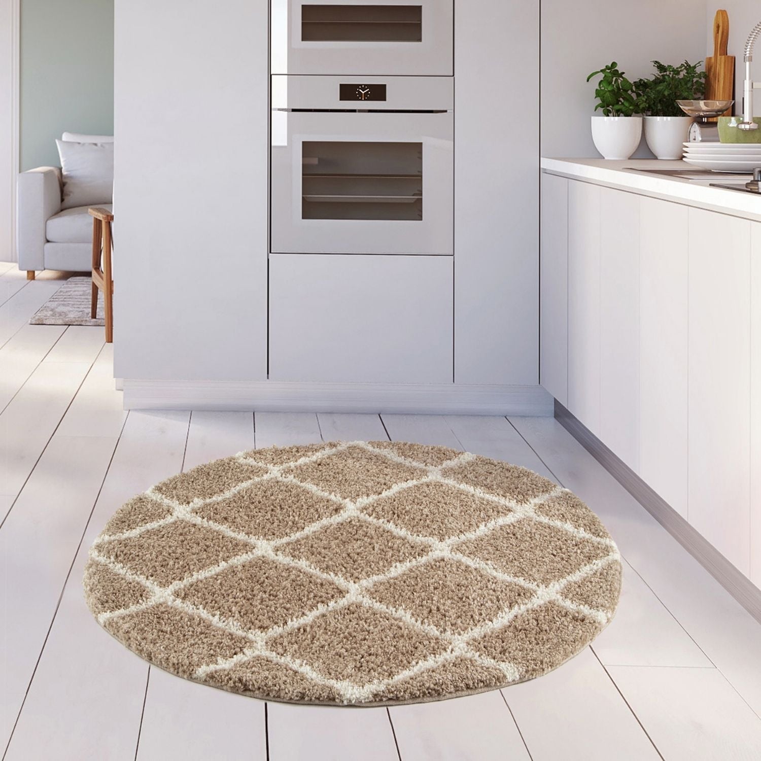 Moroccan Beige Shaggy Rug | 720