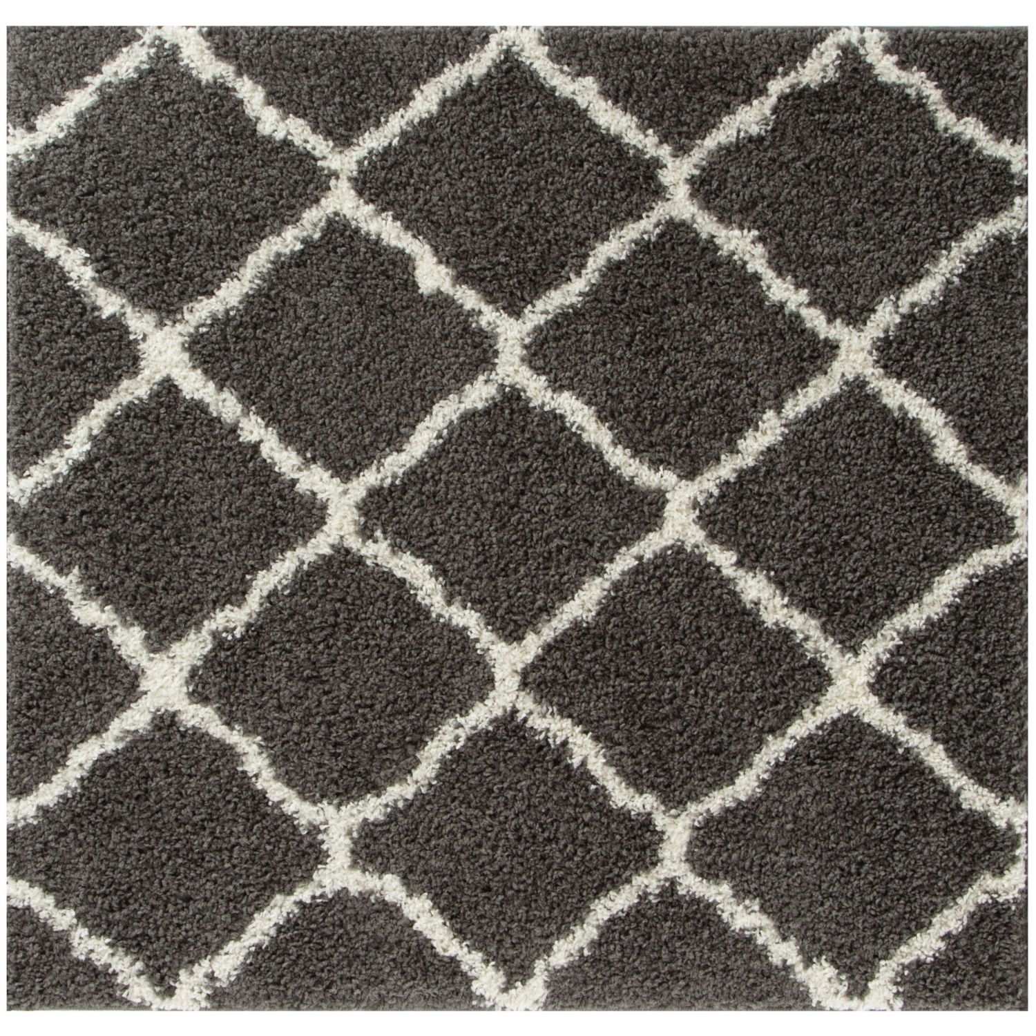 Moroccan Dark Grey Shaggy Rug | 740