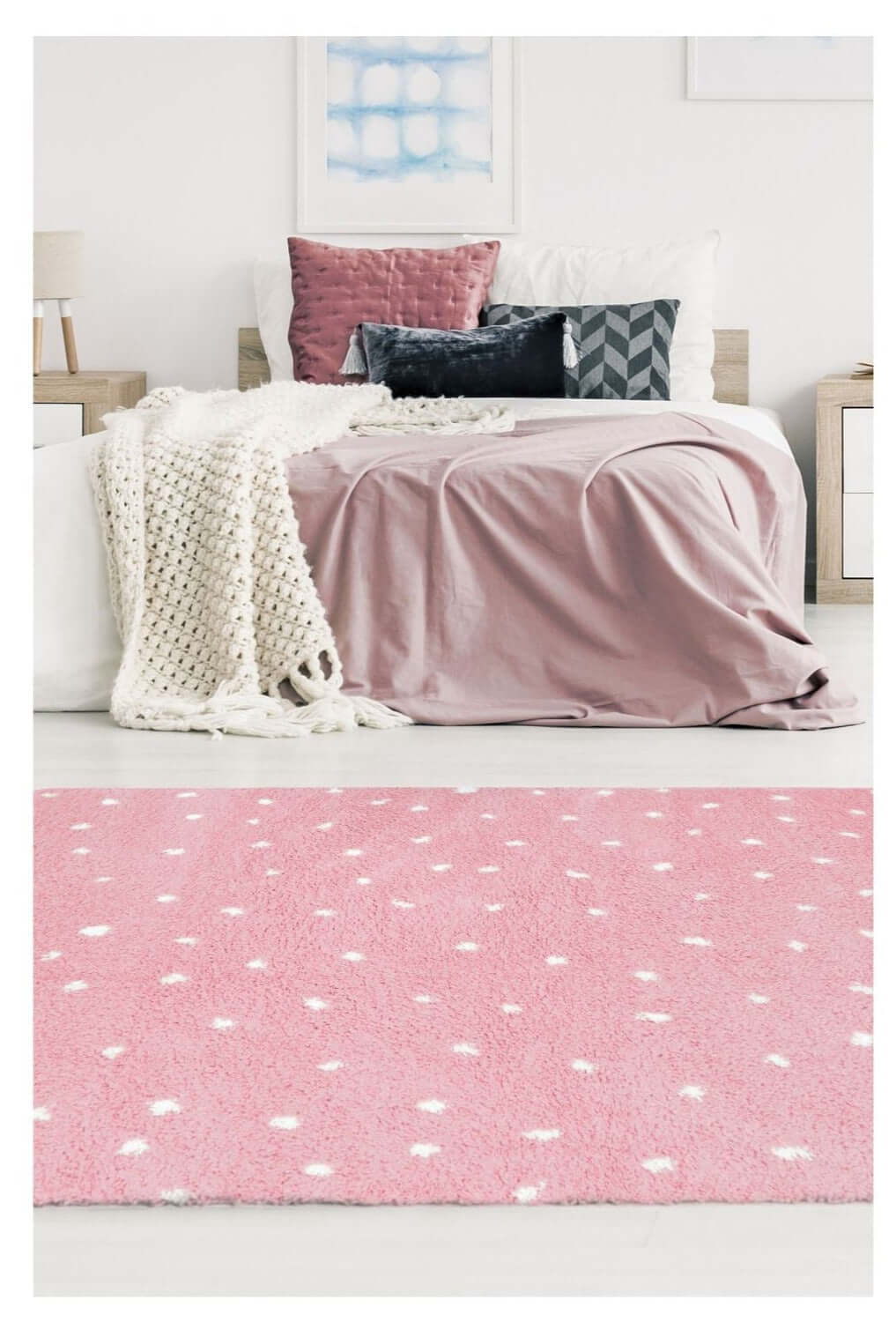 Snug Spotty Shaggy Rug | R467A