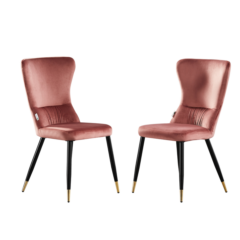 New York LUX Velvet Dining Chair with Metal Legs - Scandinavian Inspired