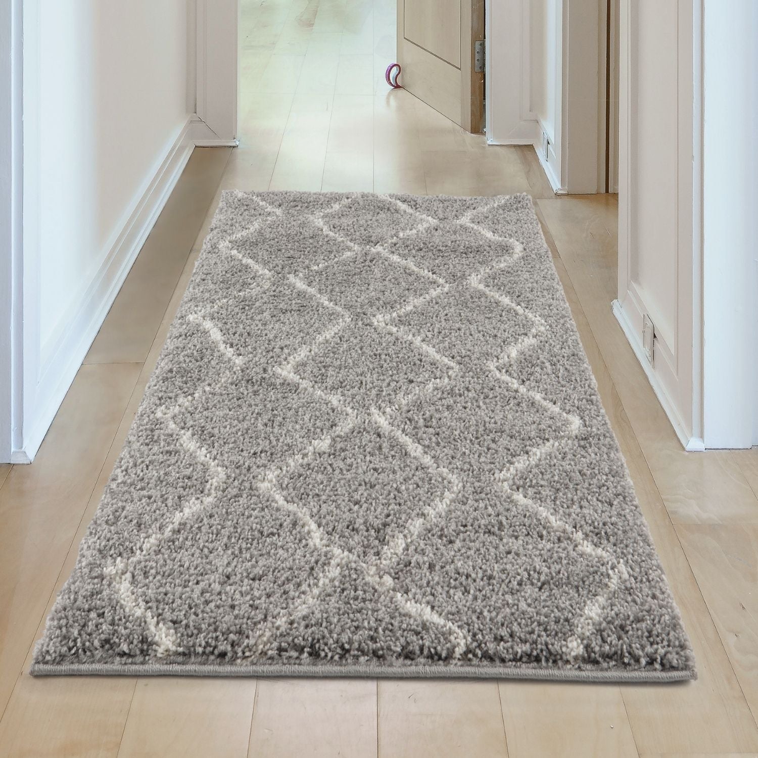 Moroccan Grey Shaggy Rug | 810