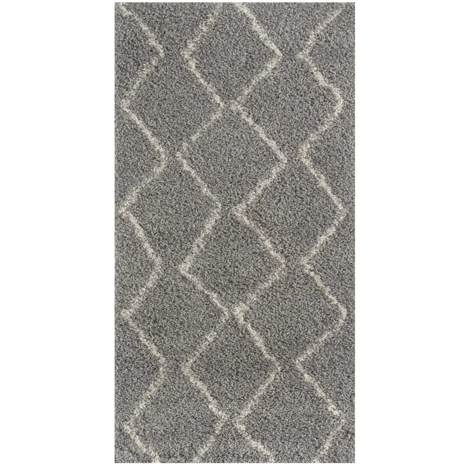 Moroccan Grey Shaggy Rug | 810