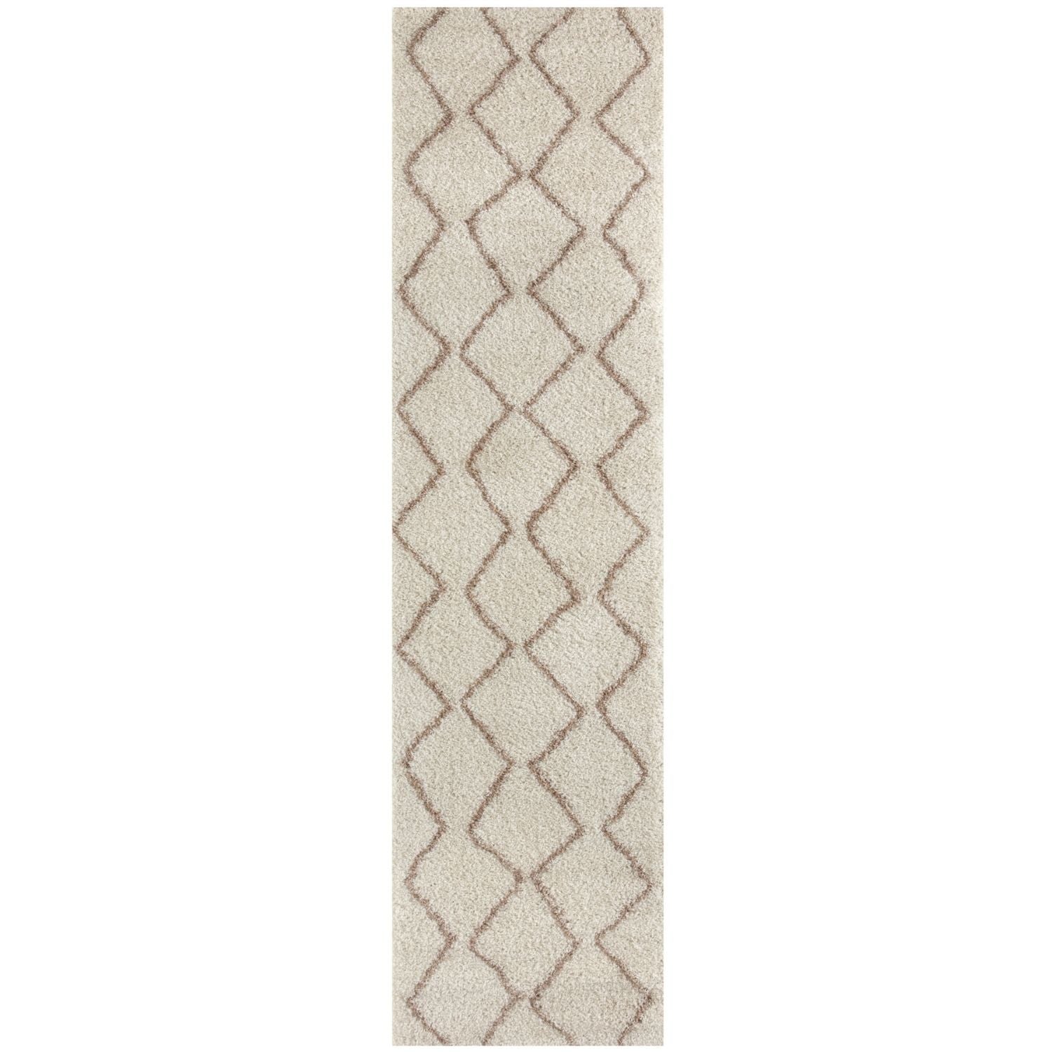 Moroccan Ivory Beige Shaggy Rug | 830