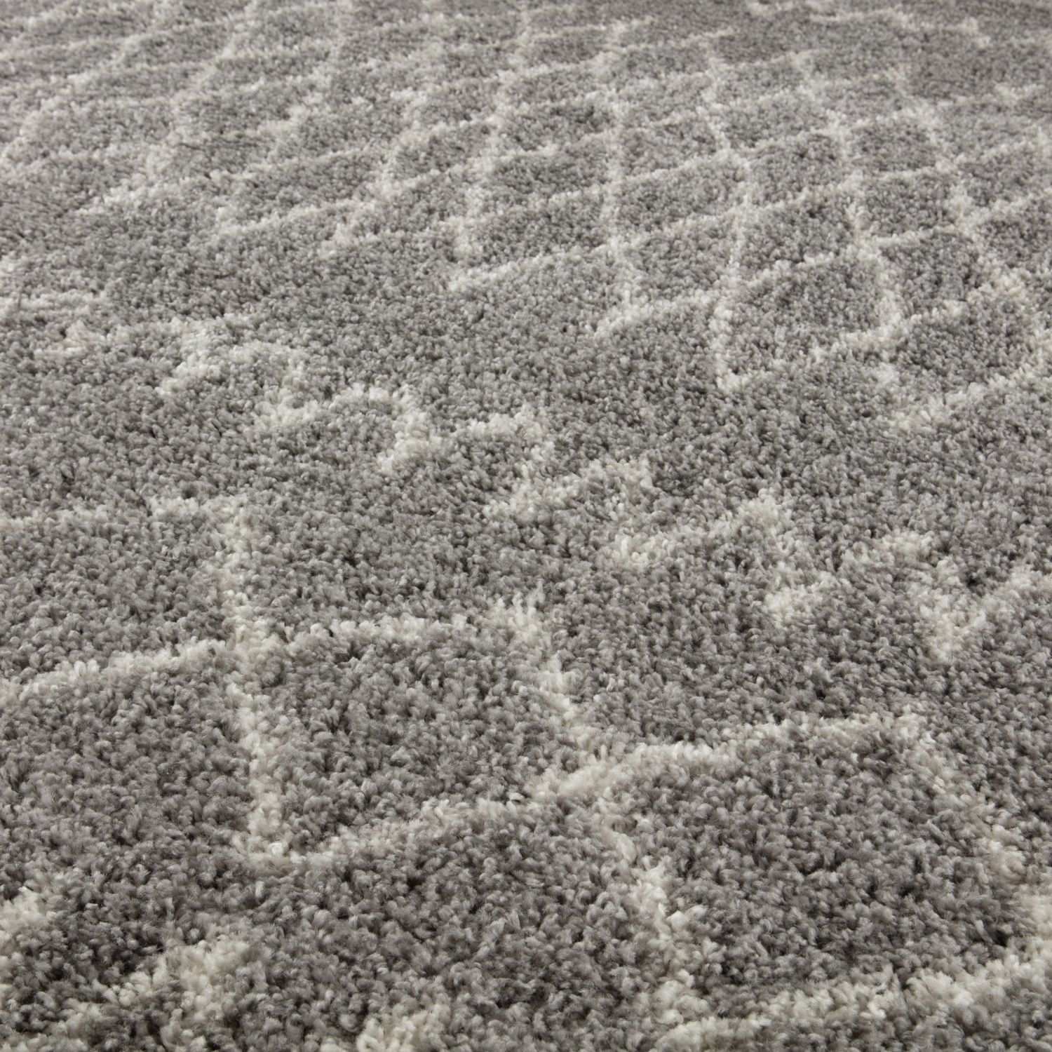 Moroccan Grey Shaggy Rug | 910