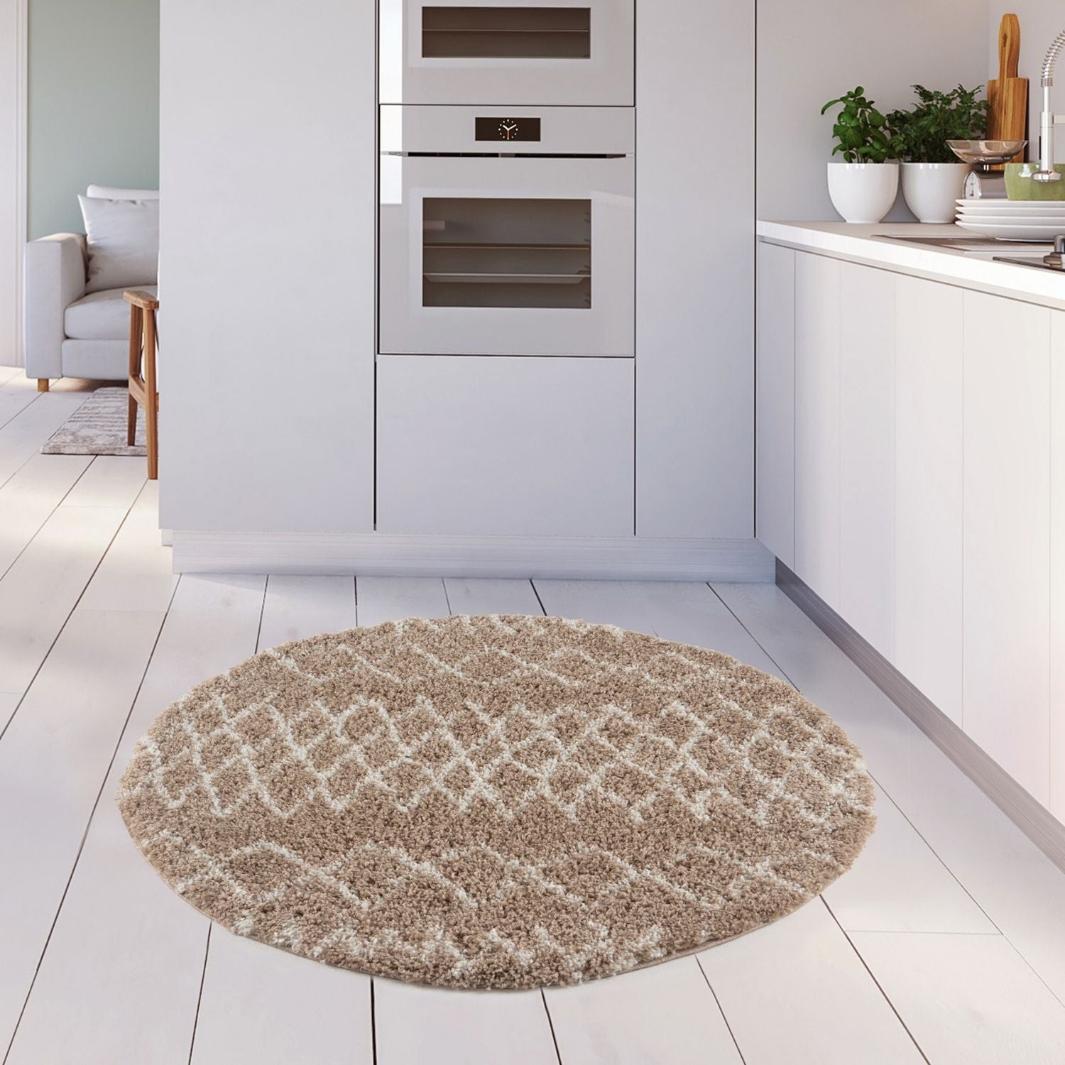 Moroccan Beige Shaggy Rug | 920