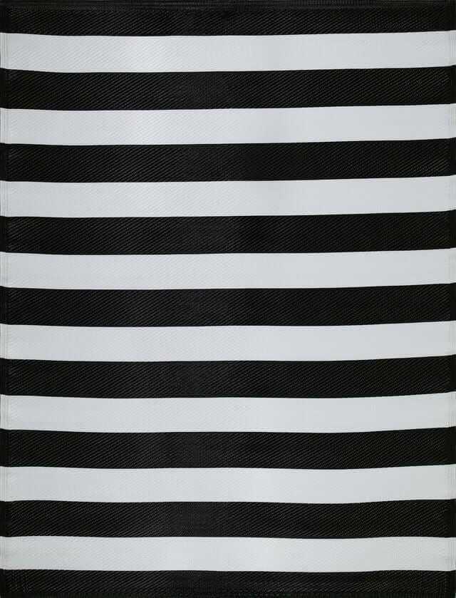 Rainbow Outdoor Rug Black & White | 1030