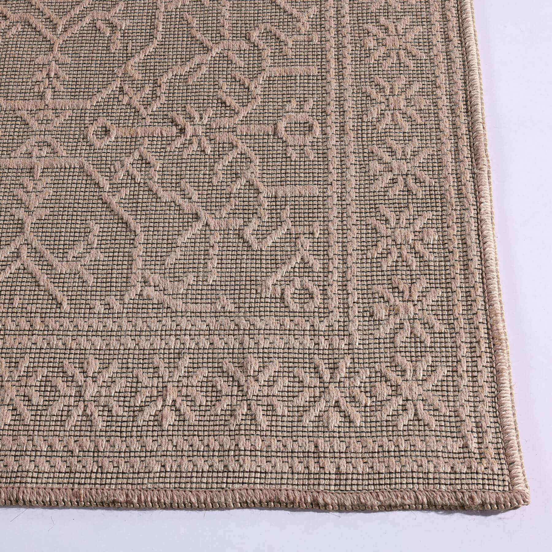 Beige Jute Looking Washable Rugs