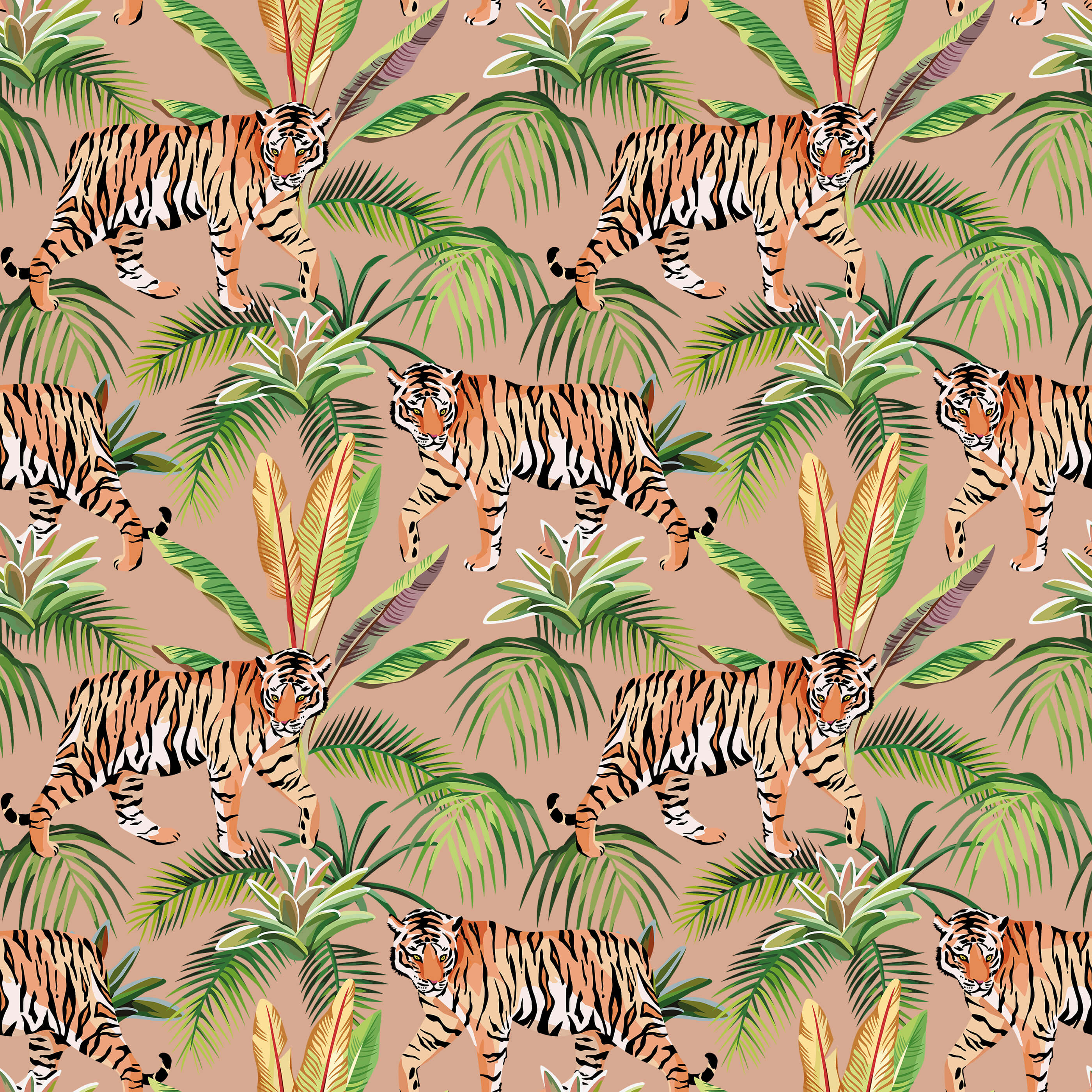 Bobbi Beck Asonia Tiger Animal Luxury Wallpaper